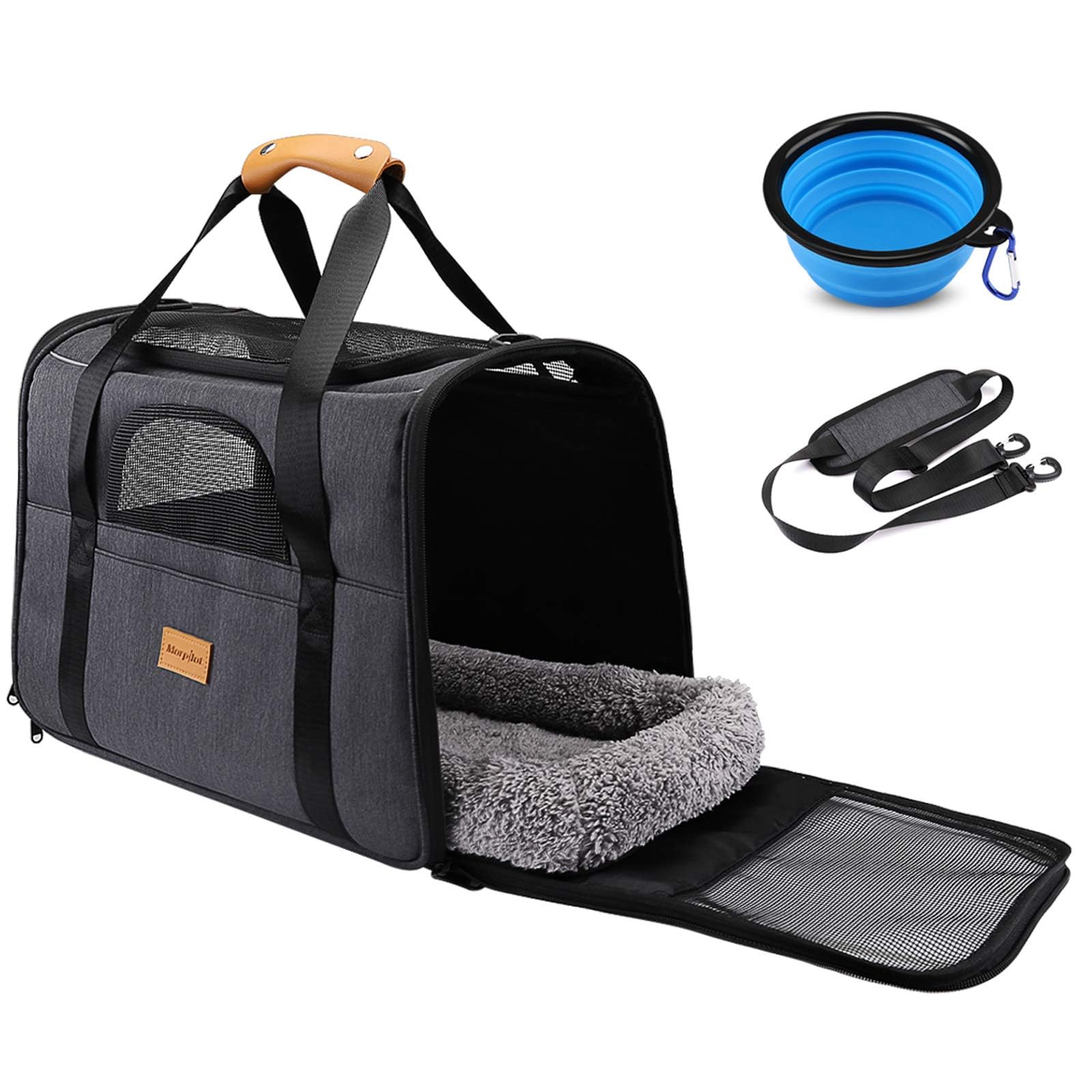 Morpilot Airline Approved Pet Carrier Handbag - Up to 9kg | Polyester | Grey 1