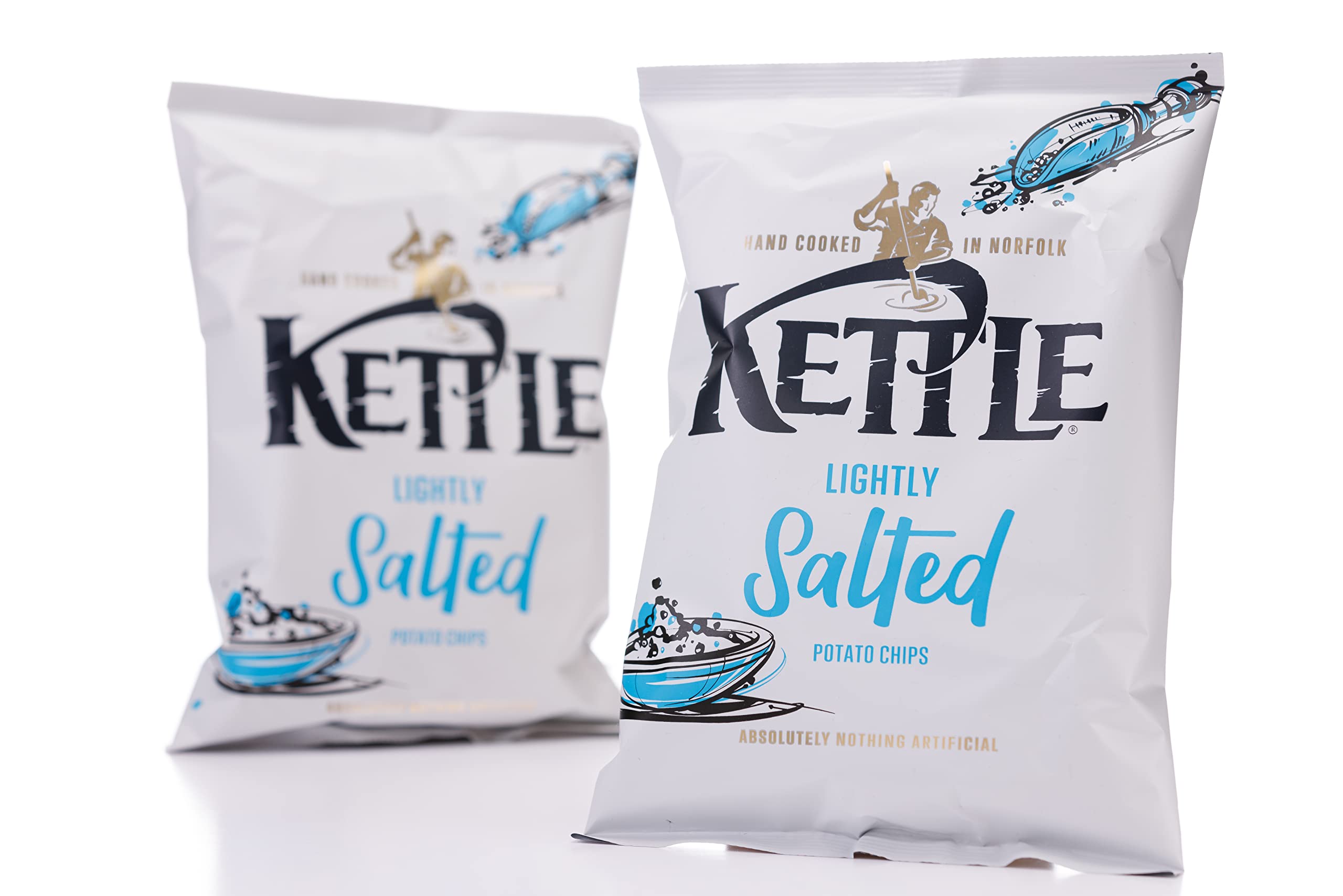 Kettle Lightly Salted Chips - Hand Cooked | 130g Single Bag