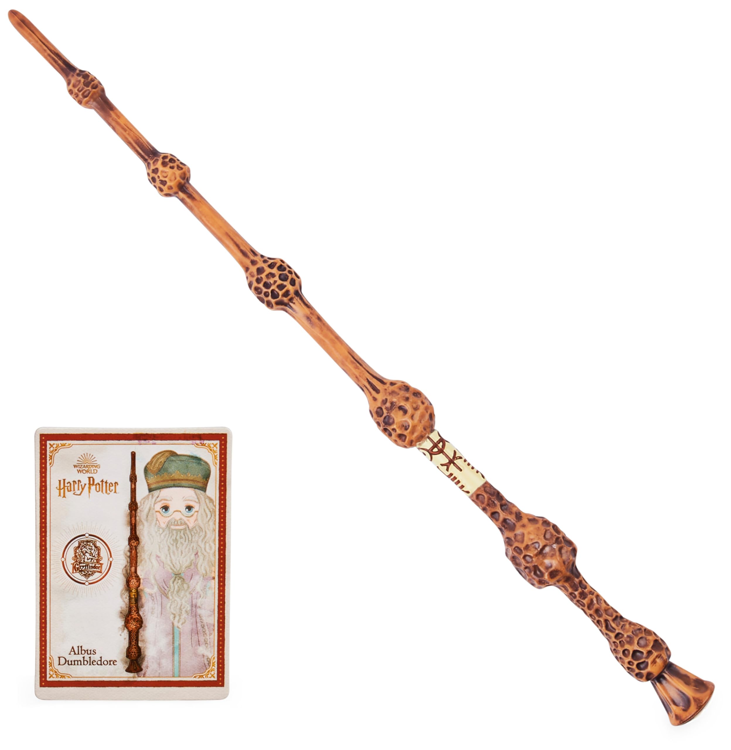 Wizarding World Albus Dumbledore 12-inch Replica Wand with Incendio Spell Card - Harry Potter Role Play Toy for Kids 6+ 1
