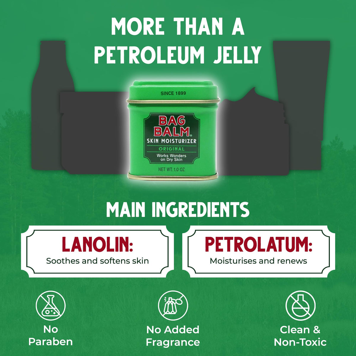 Bag Balm Original Moisturising Balm - Lanolin Enriched, All-Purpose Hydration | 28g Tin