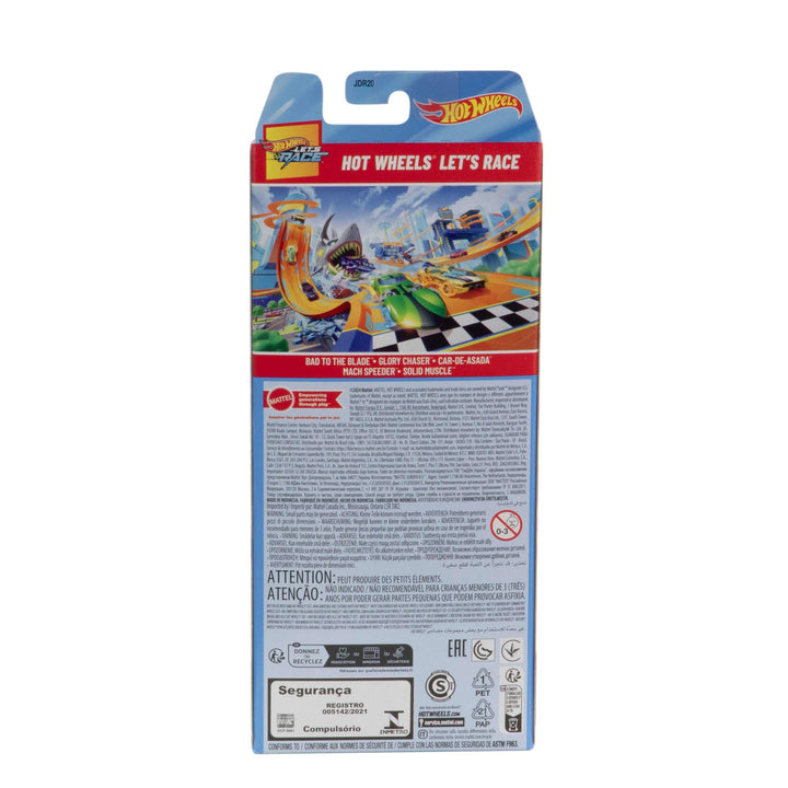 Hot Wheels 5-Pack Die-Cast Cars - 1:64 Scale Vehicles from Netflix Series Let’s Race, JDR20