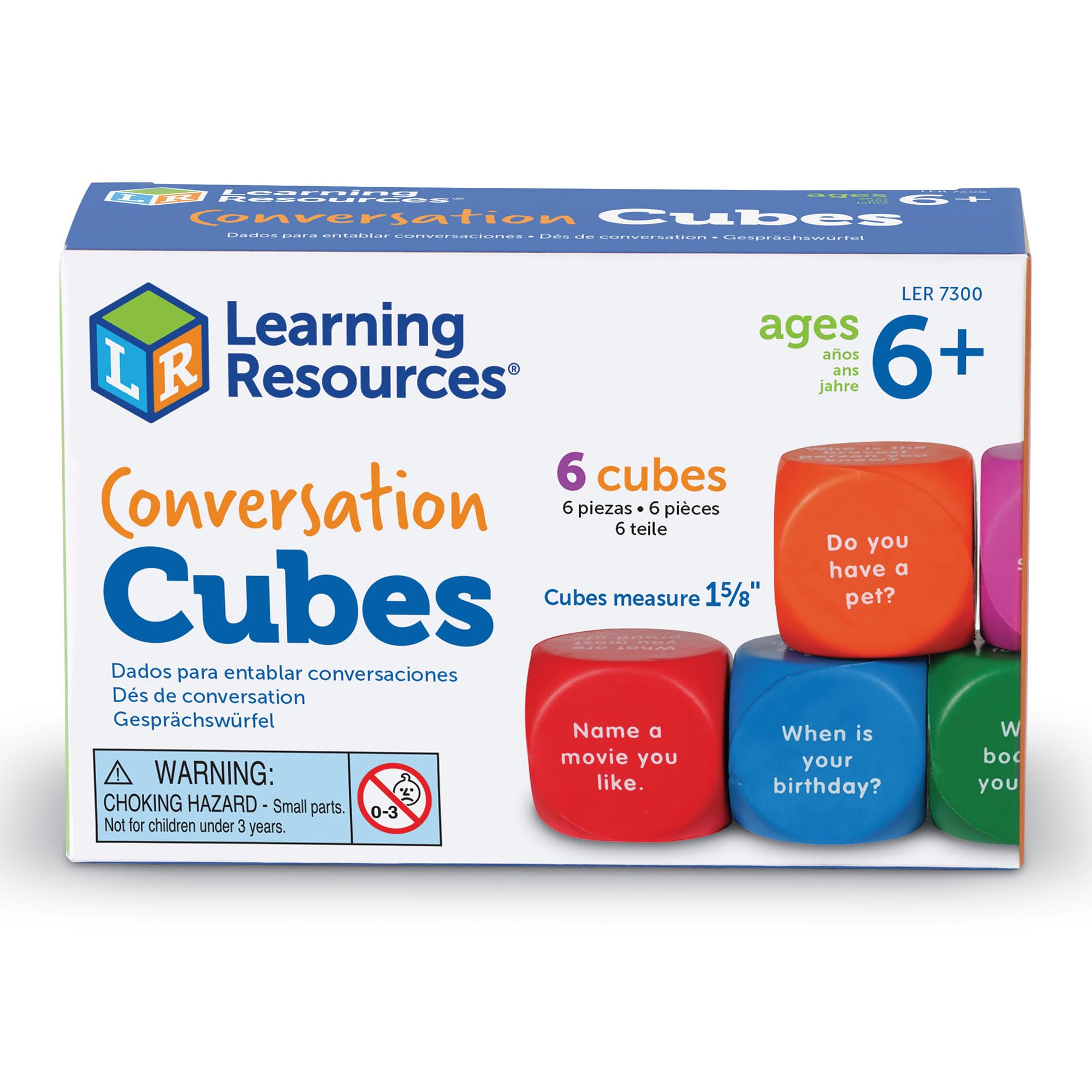 Learning Resources Conversation Cubes - Social Emotional Learning | Ages 6+ 2