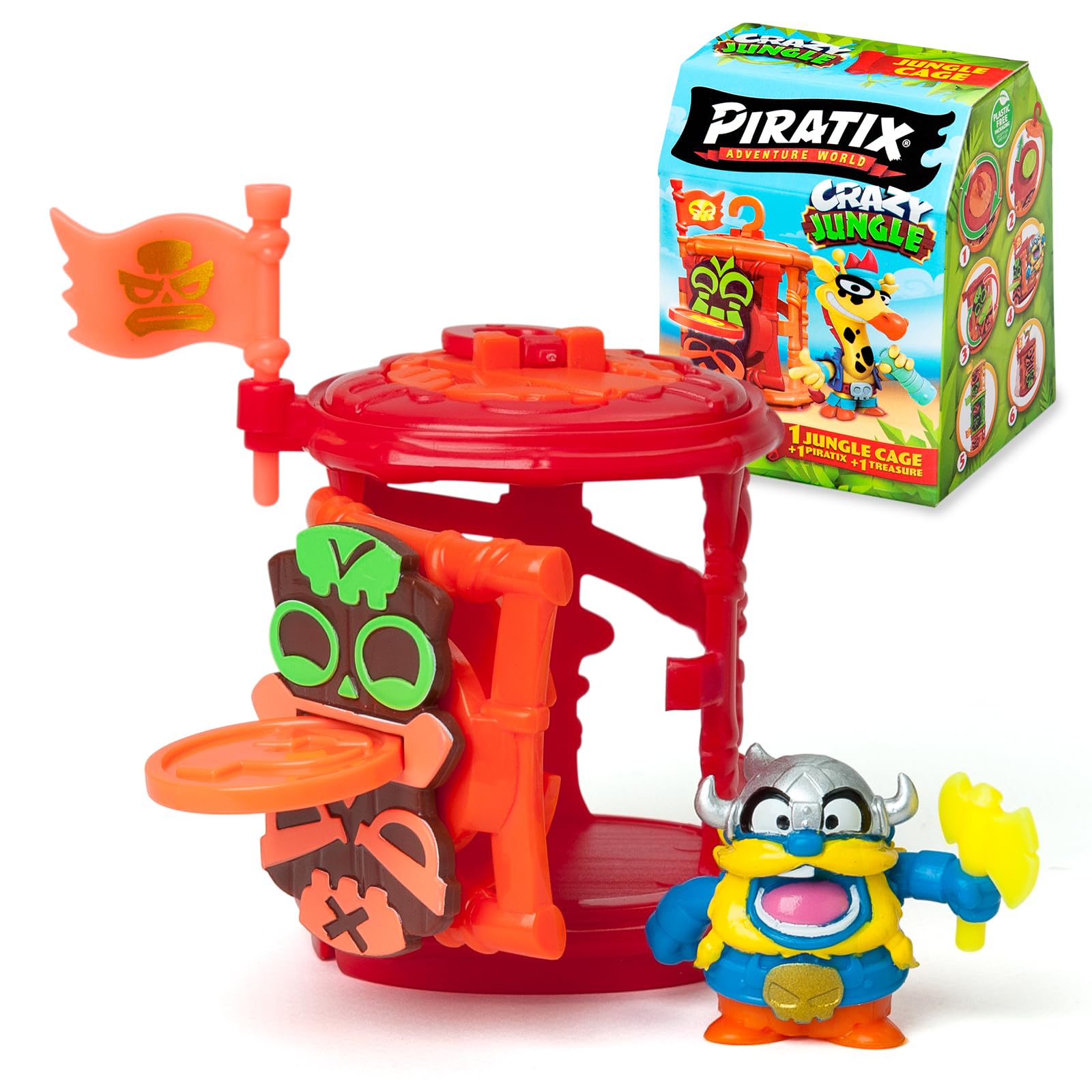PIRATIX ADVENTURE WORLD Crazy Jungle Series Jungle Cages Surprise Figure | Plastic
