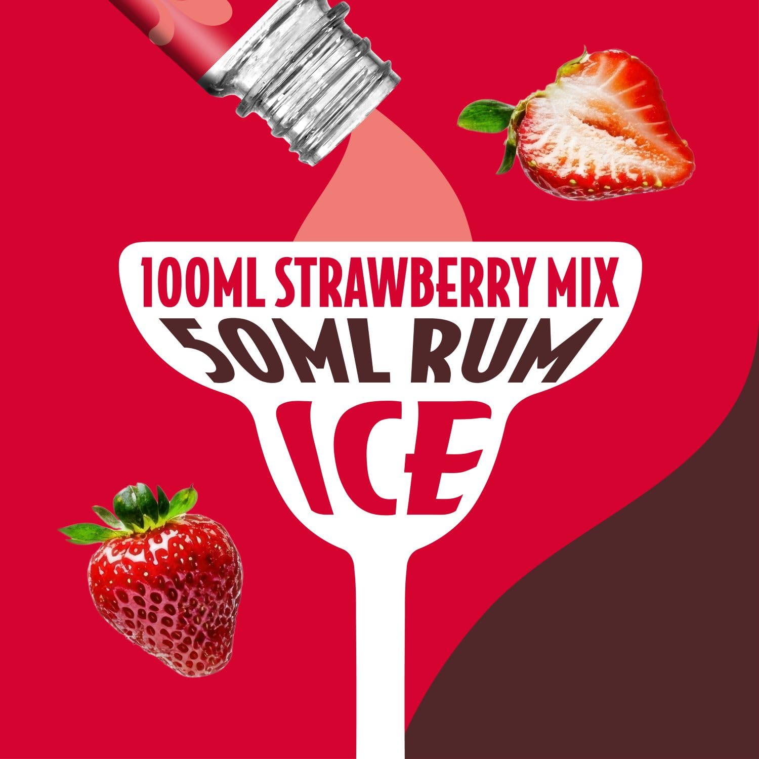 Master of Mixes Strawberry Daiquiri Cocktail Mixer - 1 Litre | Made with Real Strawberries & Lime Juice 2