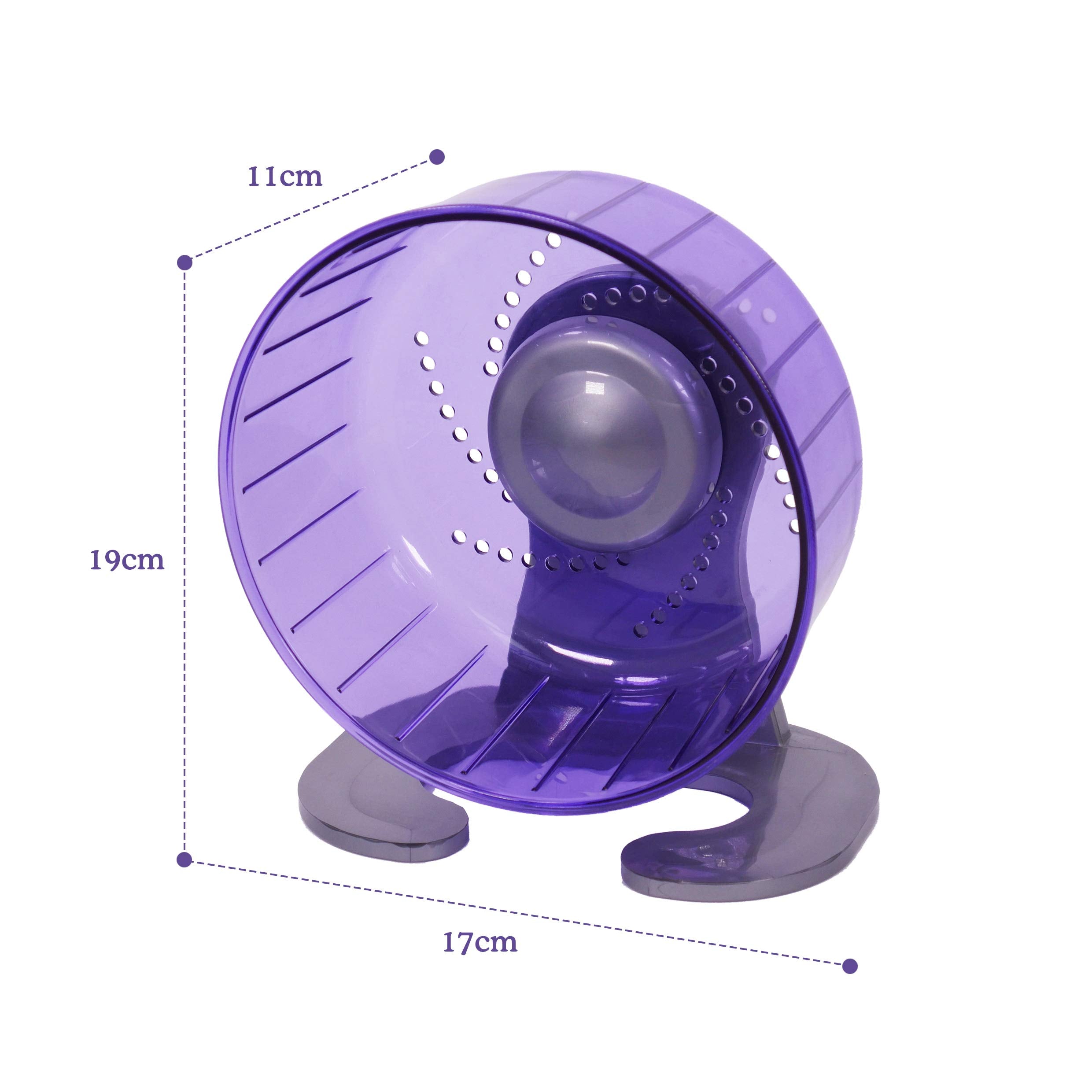 Rosewood Pico Exercise Wheel - 17cm Diameter | Free-Standing or Cage Mountable | Purple 6