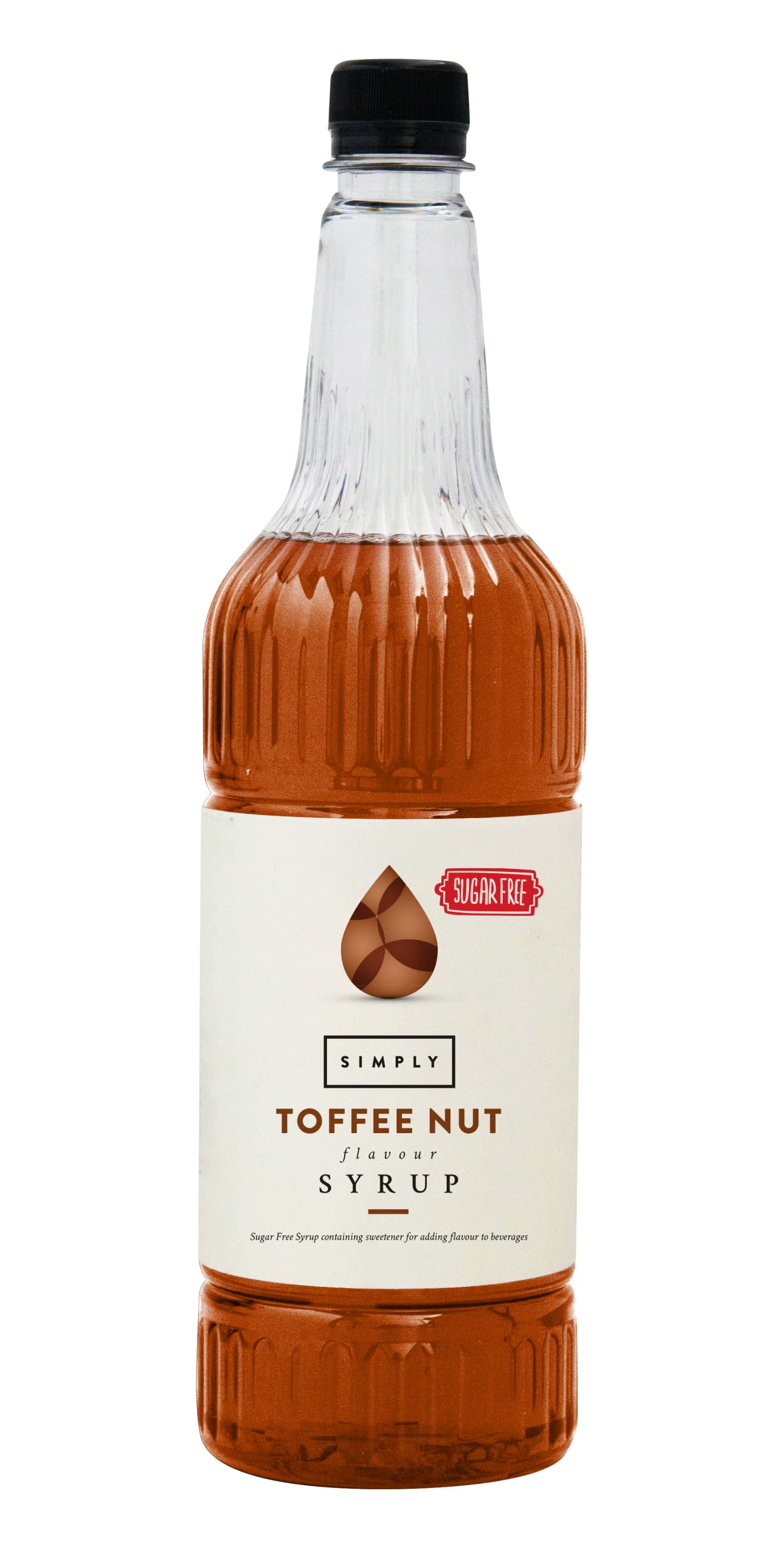 Simply Sugar Free Toffee Nut Syrup - Low Calorie, Vegan, Nut Free | 10 L 1