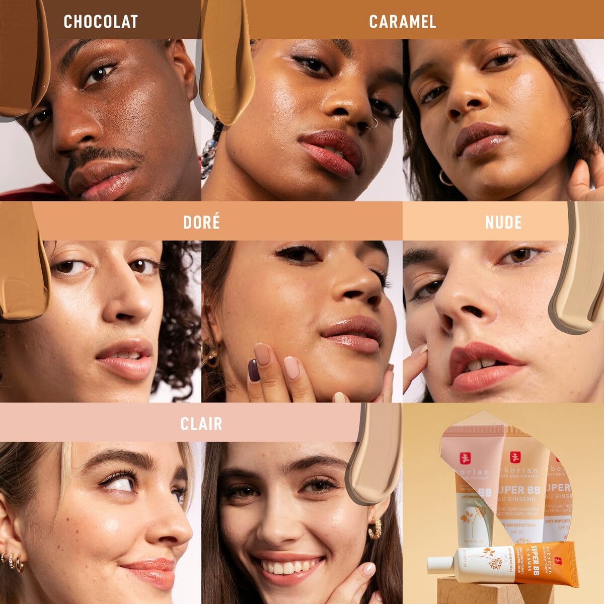 Erborian Super BB Cream - High Coverage, Anti-Imperfection, SPF 20, Nude, 15ml 9