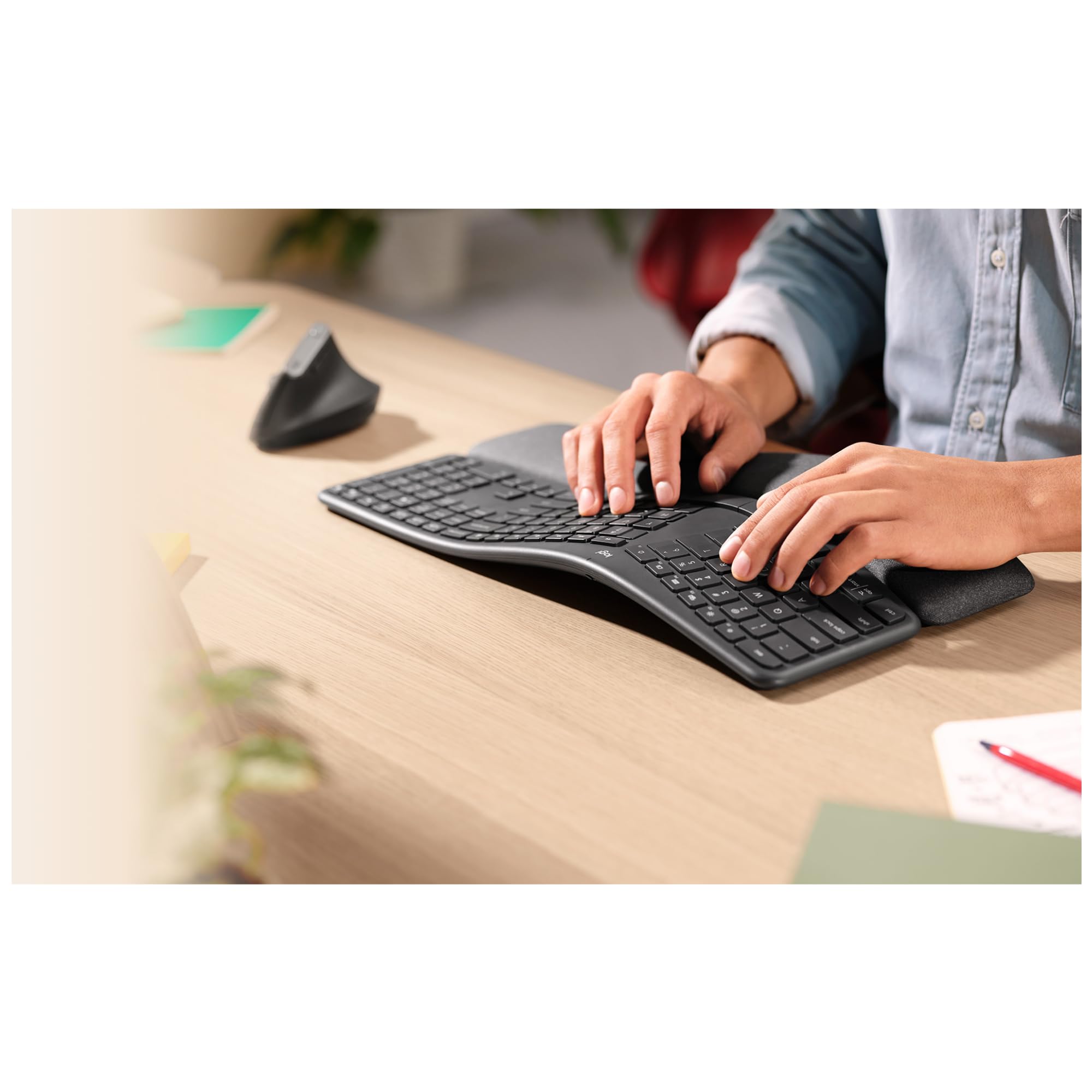 Logitech ERGO K860 Wireless Keyboard - Ergonomic Design | QWERTY Layout | Graphite 6