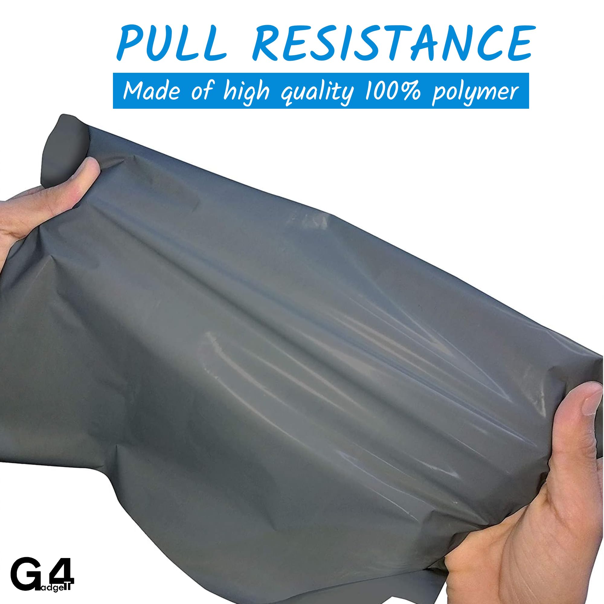 G4GADGET 50 Pack Large Grey Box Mailers | 17 x 24 Inches (425mm x 600mm) | LDPE 2