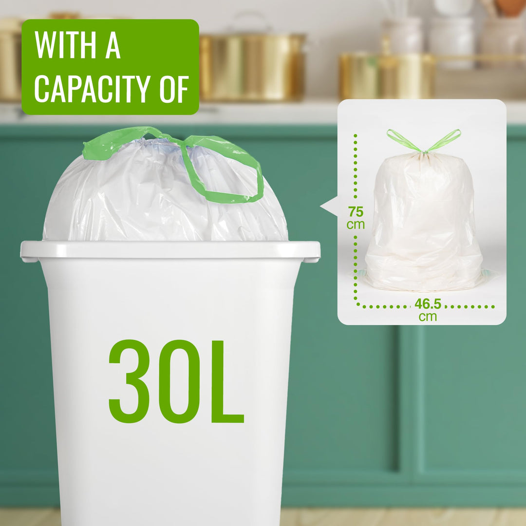 EcoBag Eco360 Extra Strong Drawstring Bin Liners 30L - 20 Bags