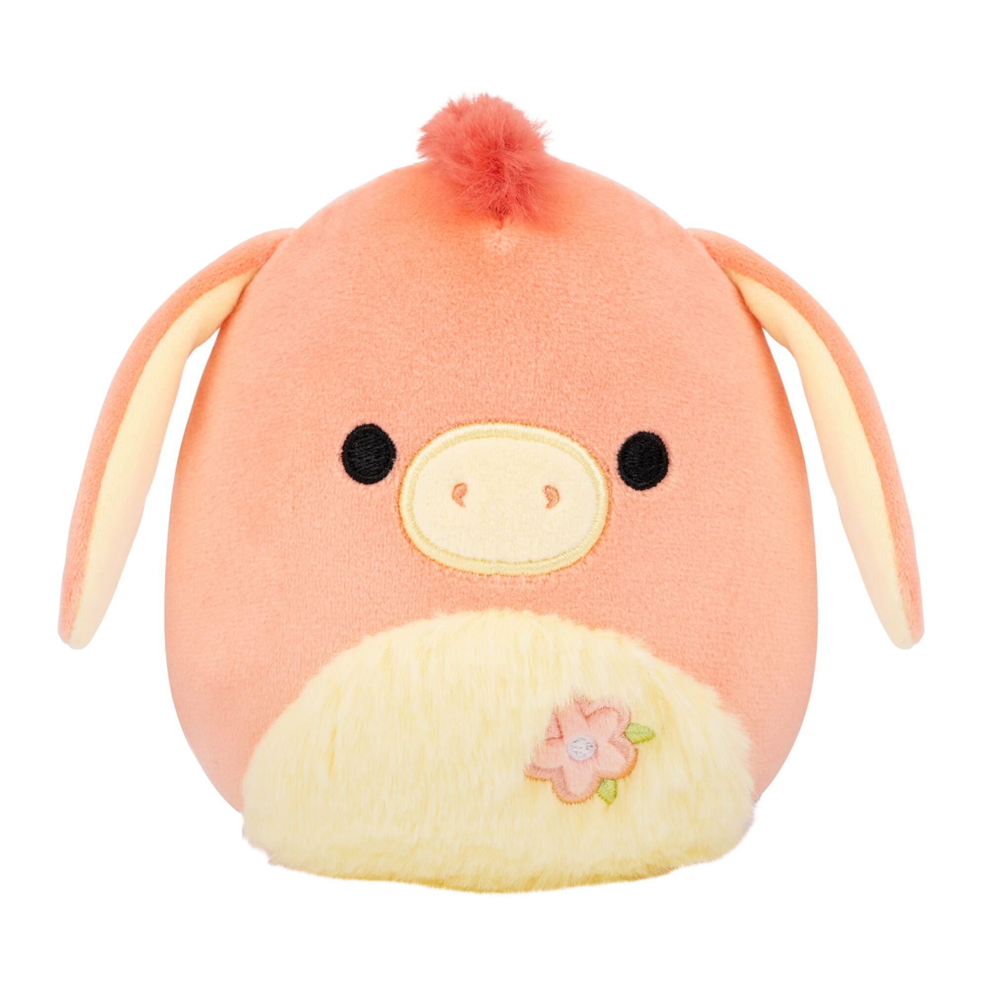 Squishmallows Llewyn the Peach Donkey - 7.5-Inch Soft Plush Toy | Classic Edition | Unisex Children