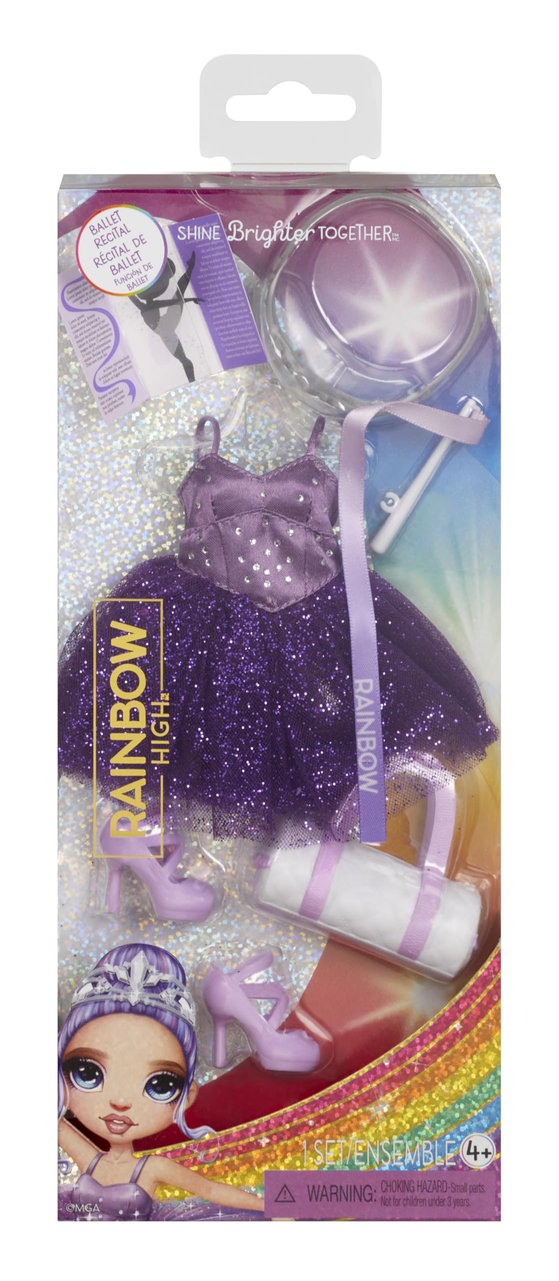 Rainbow High Ballet Recital Fashion Pack - Doll Outfit with Shoes & Accessories for 11" Dolls - Ages 4-10 7