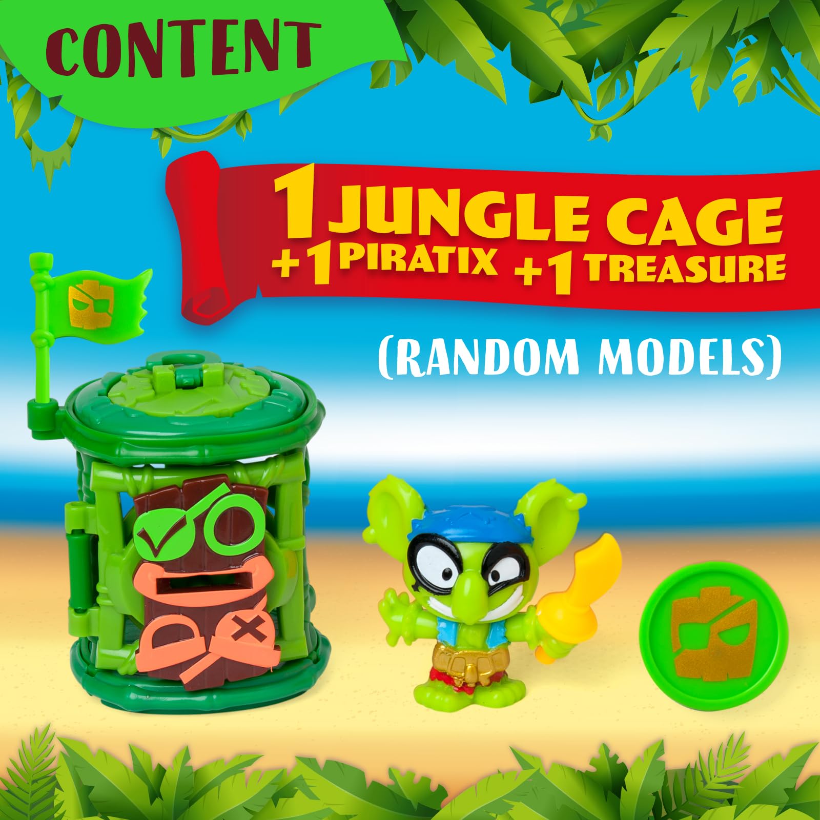 PIRATIX ADVENTURE WORLD Crazy Jungle Series Jungle Cages Surprise Figure | Plastic