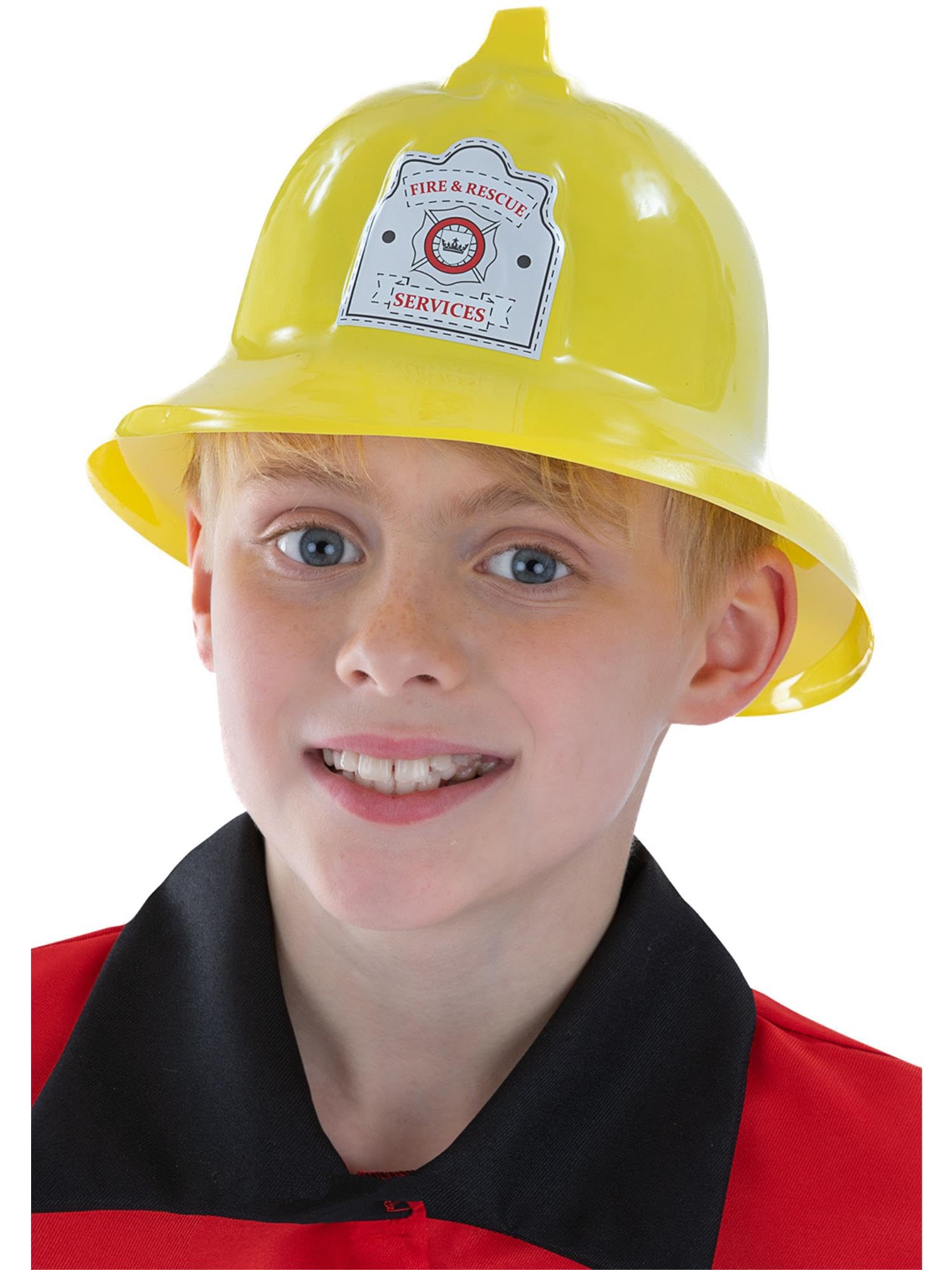 Smiffys Fire Fighter Hat Yellow with Badge - Child Fancy Dress Costume Accessory 4