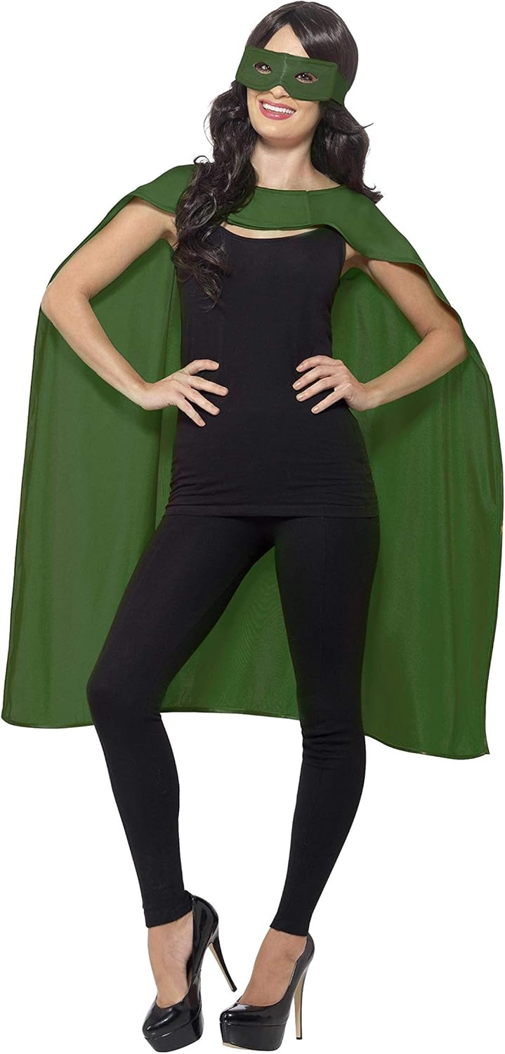 Superhero Cape & Mask Costume - Red Cape with Eyemask for Dress Up 2