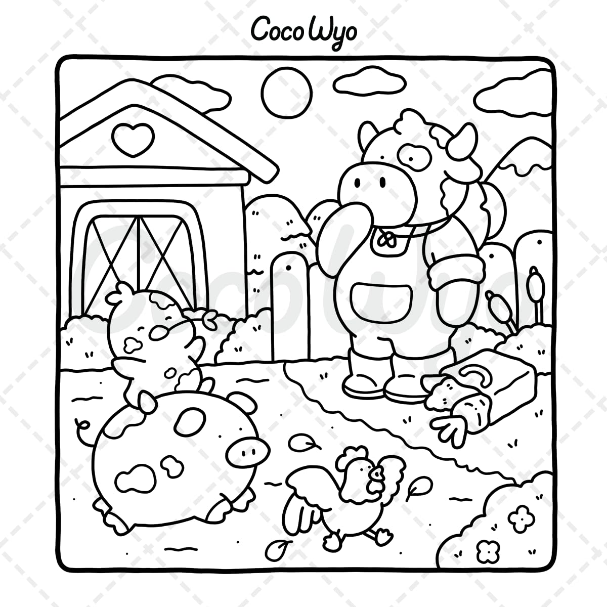 Coco Wyo Little Cuddles Coloring Book - Cute Animals for Teens & Adults | Paperback