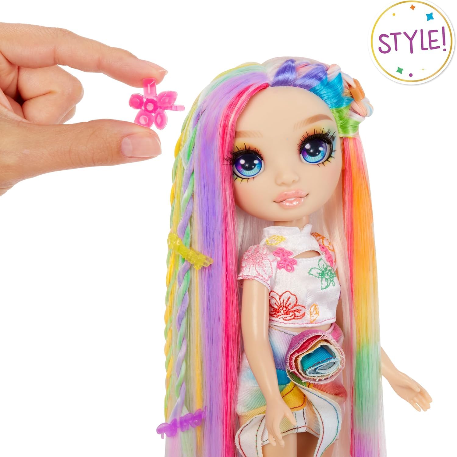 Rainbow High Amaya Hair Chalk & Style Doll - 28 cm Fashion Doll with Washable Hair Chalk Kit 5