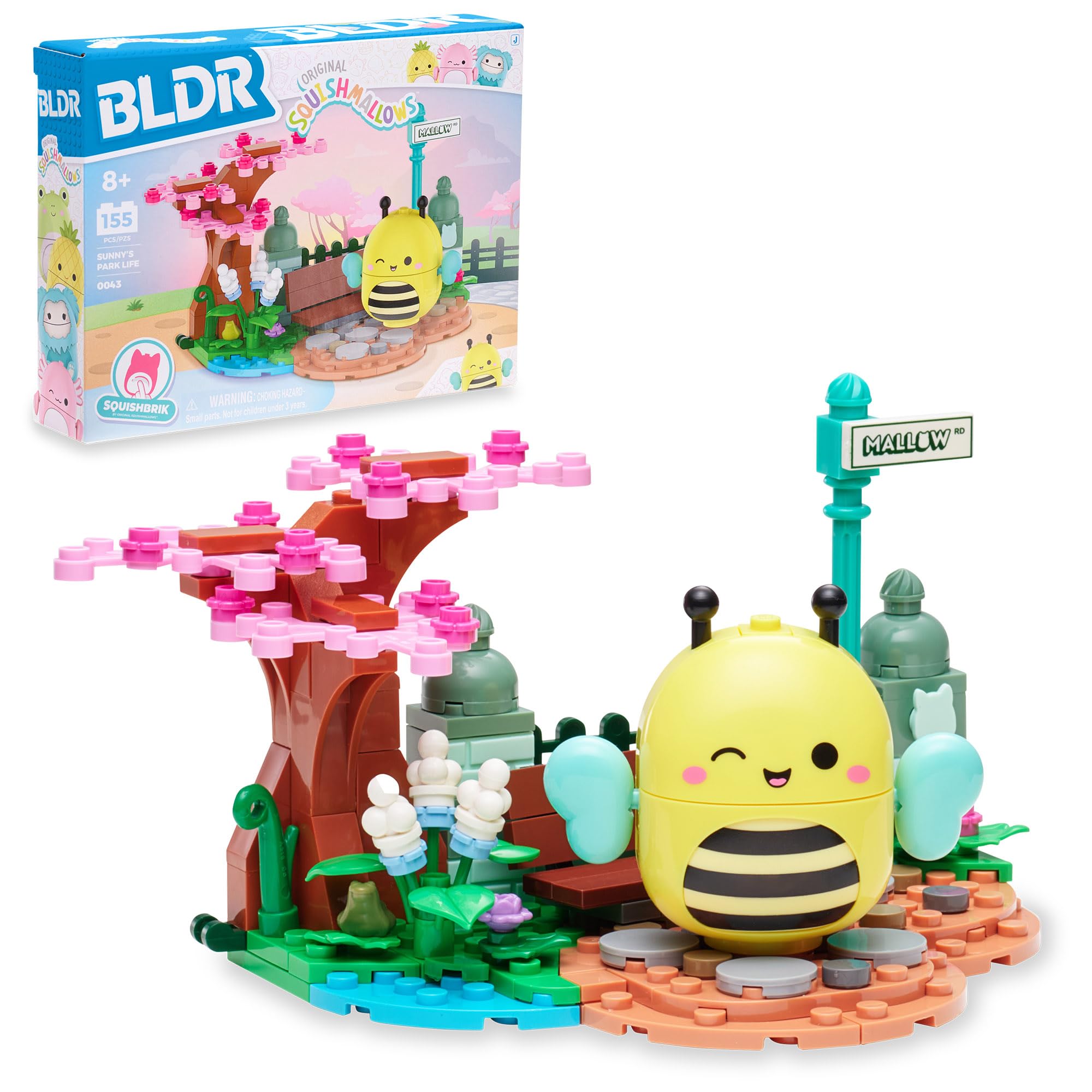 BLDR Squishmallows Sunny’s Park Life Building Set - 155-Piece Floral Playset with Sunny the Bee Figure 9