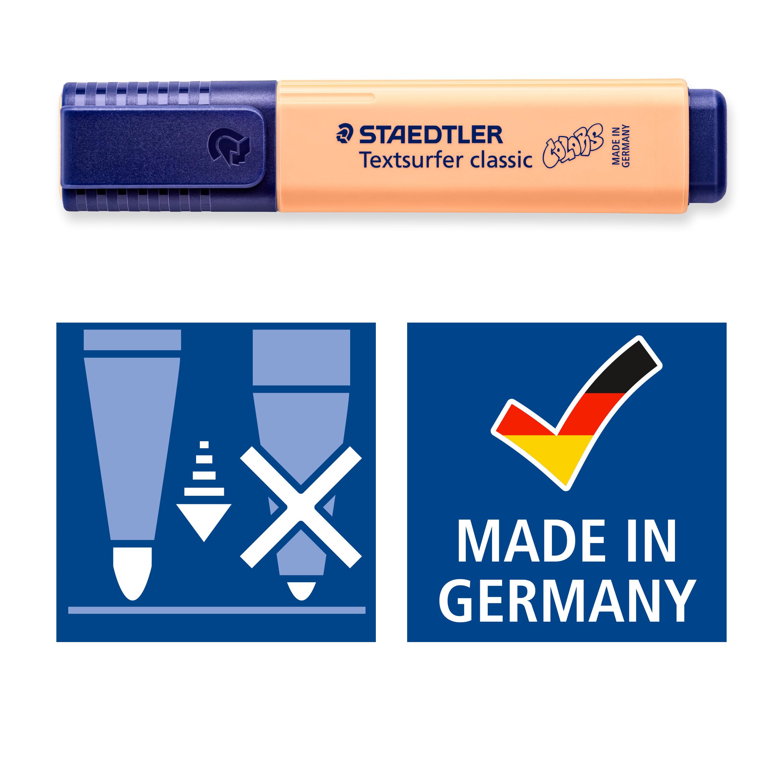 STAEDTLER Textsurfer Classic Highlighter 364 CC6 ST - Assorted Pastel Colours | Chisel Tip | Ink Jet Safe 6