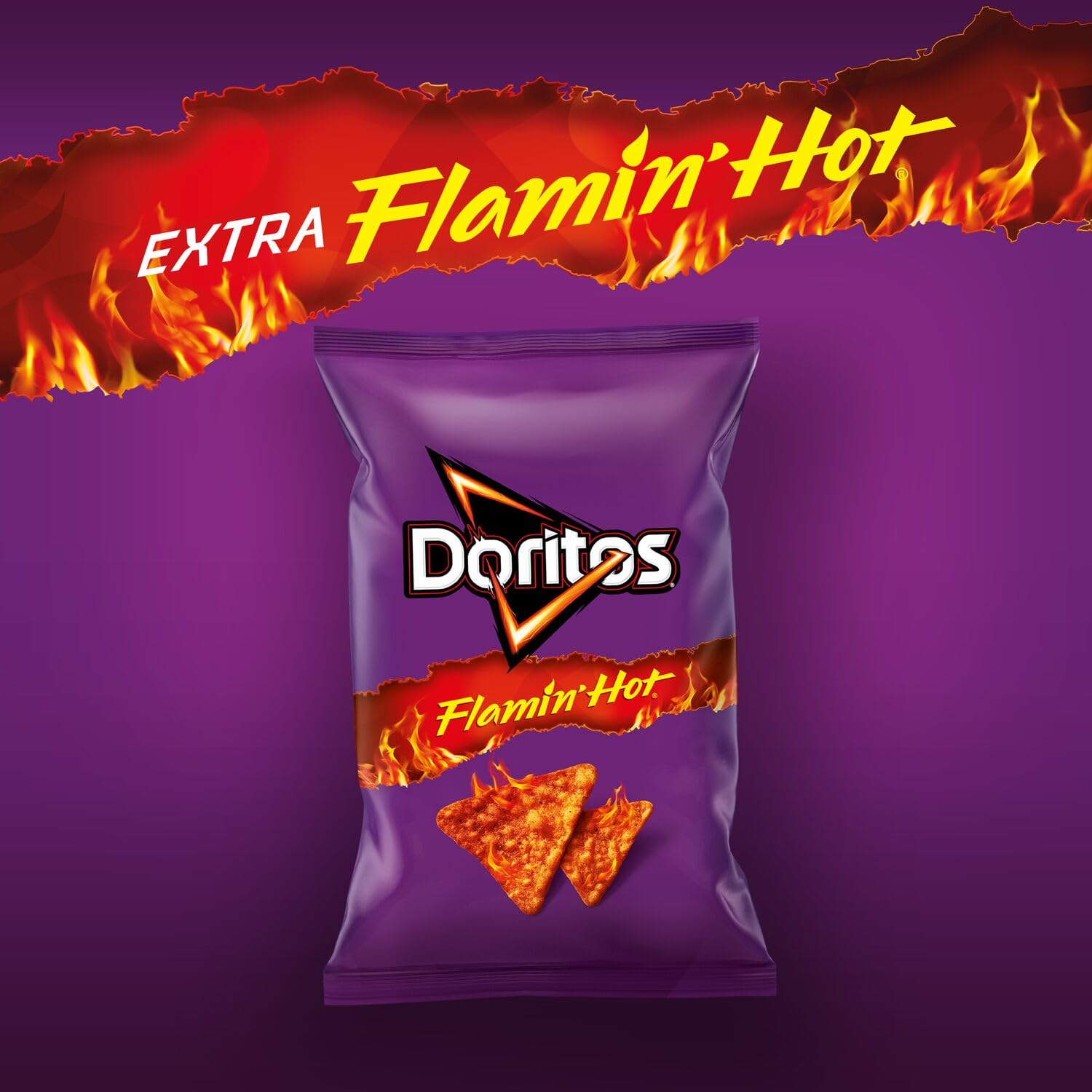 Doritos enhanced Flamin' Hot Sharing Bag Tortilla Chips 9x163g 3
