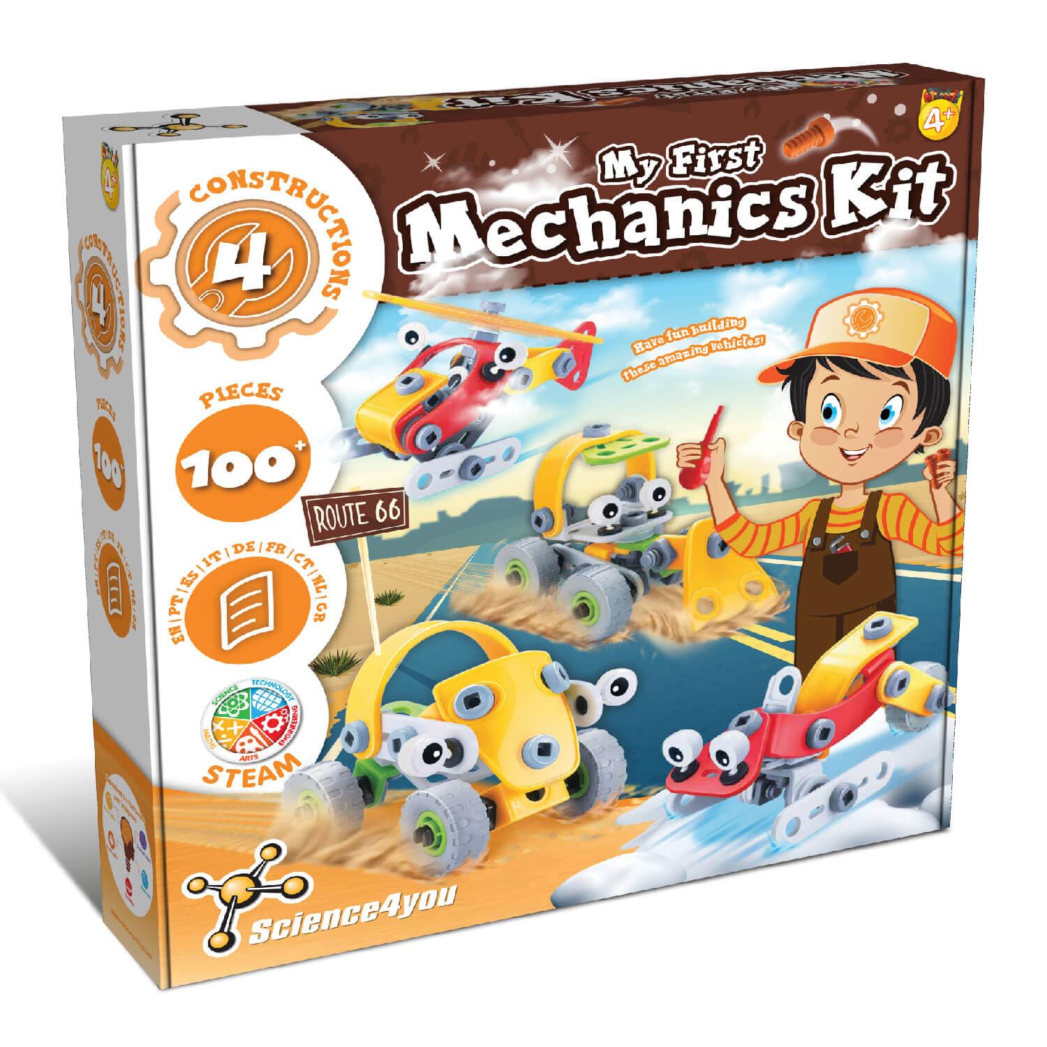 Science4you First Construction Kit - Mechanics Laboratory for Kids Age 4+