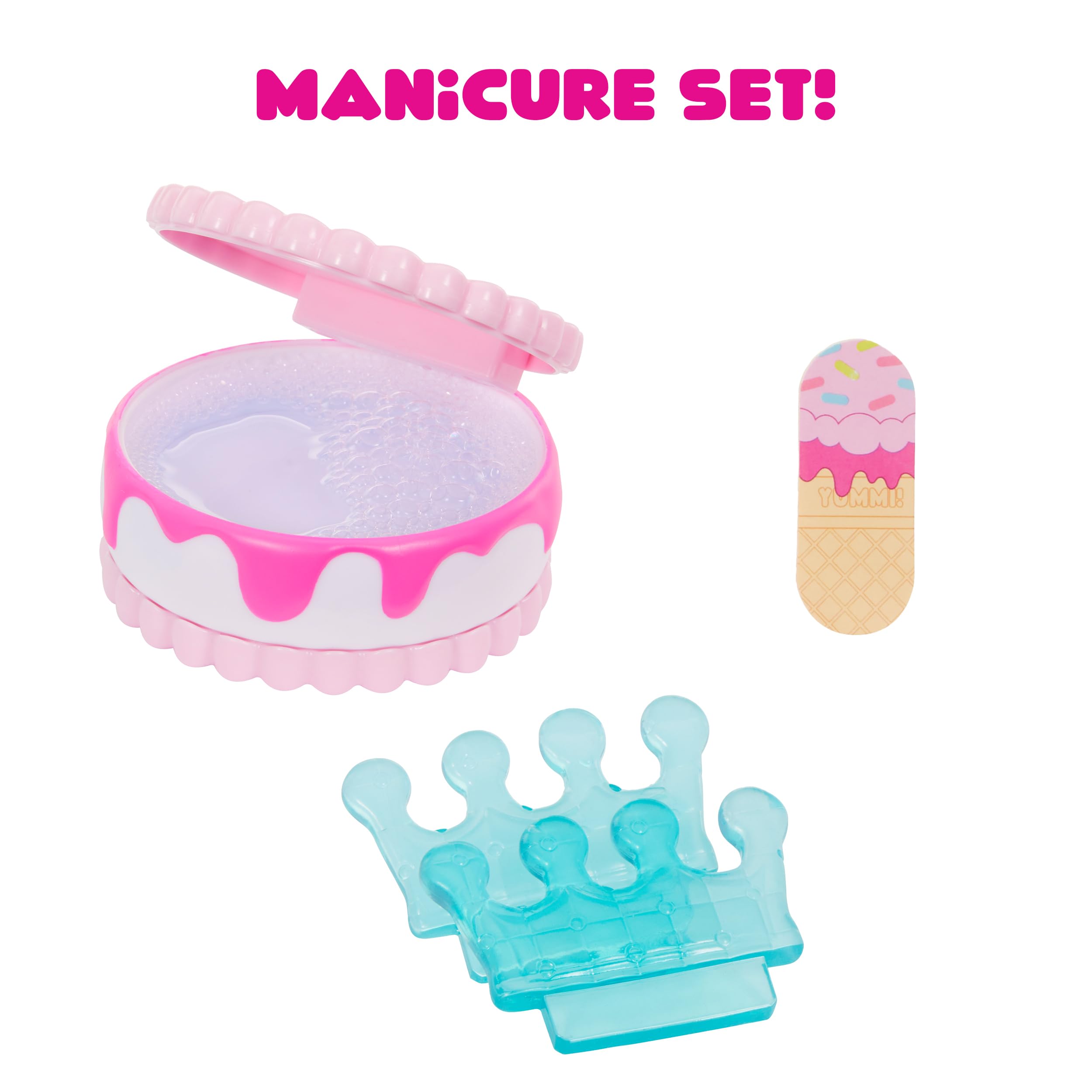 Yummiland Beauty Bag Playset - Ice Cream Cone with Bianca Bubblegum Lip Gloss Doll & Real Nail Care Accessories 15