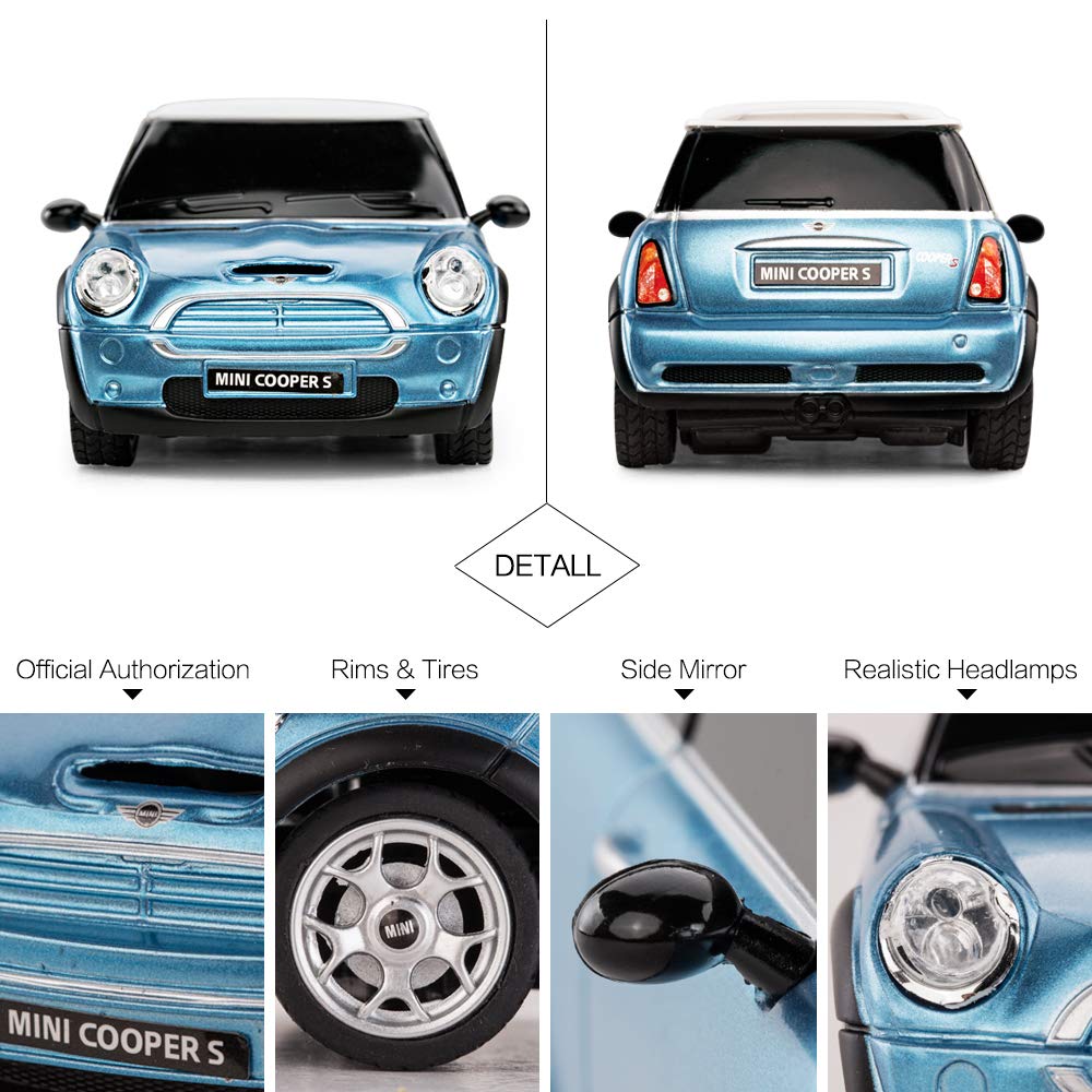 RASTAR Mini Cooper S Blue 1:24 RC Toy Car - Remote Control Vehicle for Kids & Adults 9