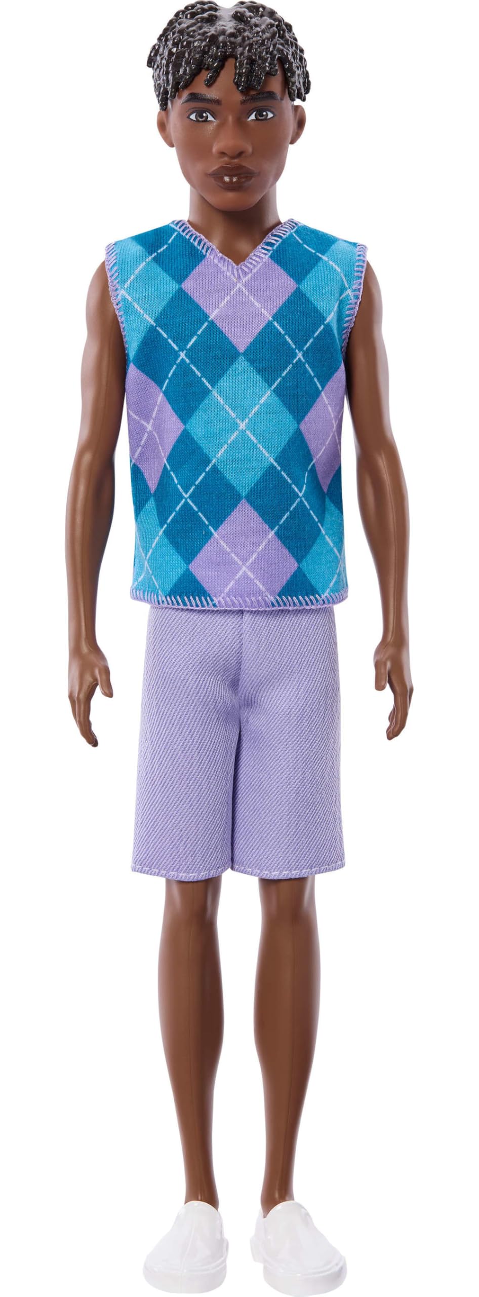 Barbie Fashionistas Doll - Ken #253 with Brown Hair & Lavender Outfit | Ages 3+ 5