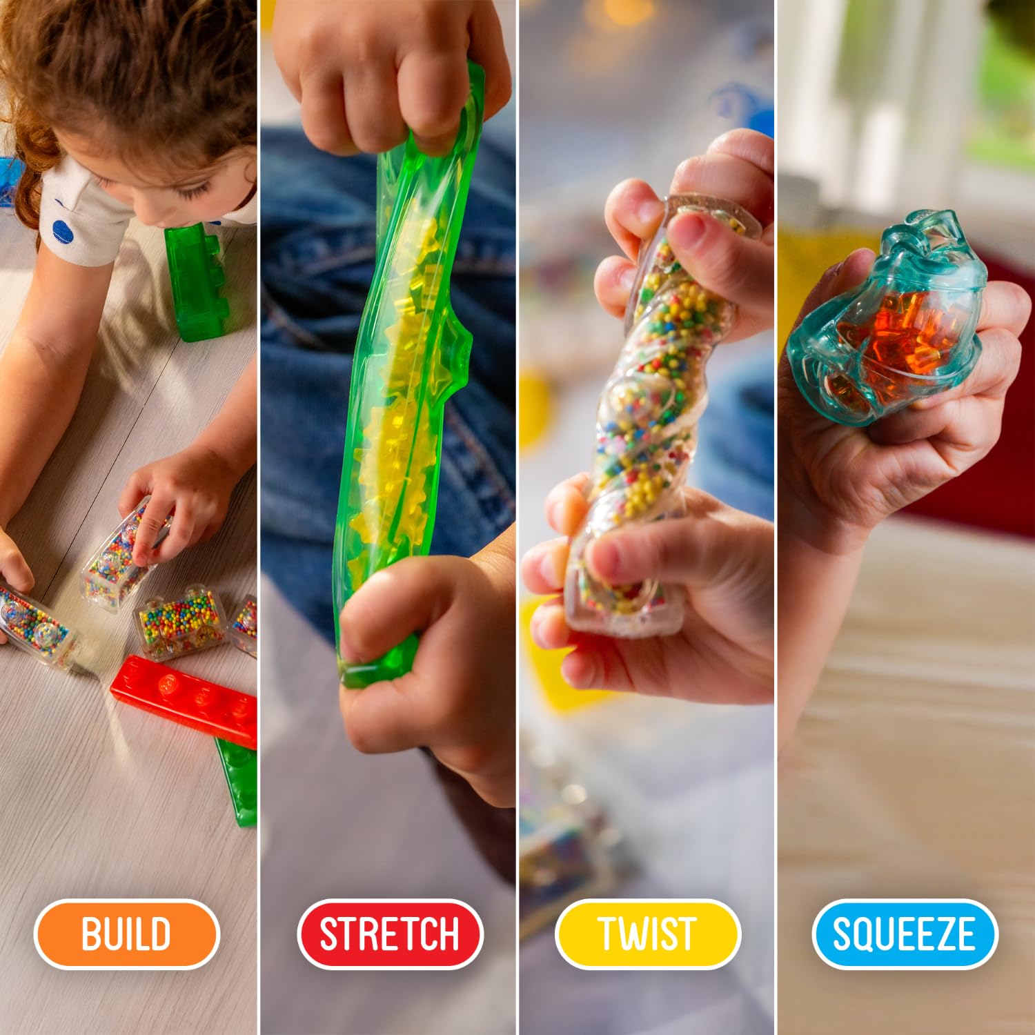 Jelly Blox Bouncy Castle Set - 18 Pieces | Ages 2+ | Flexible Building Blocks 4