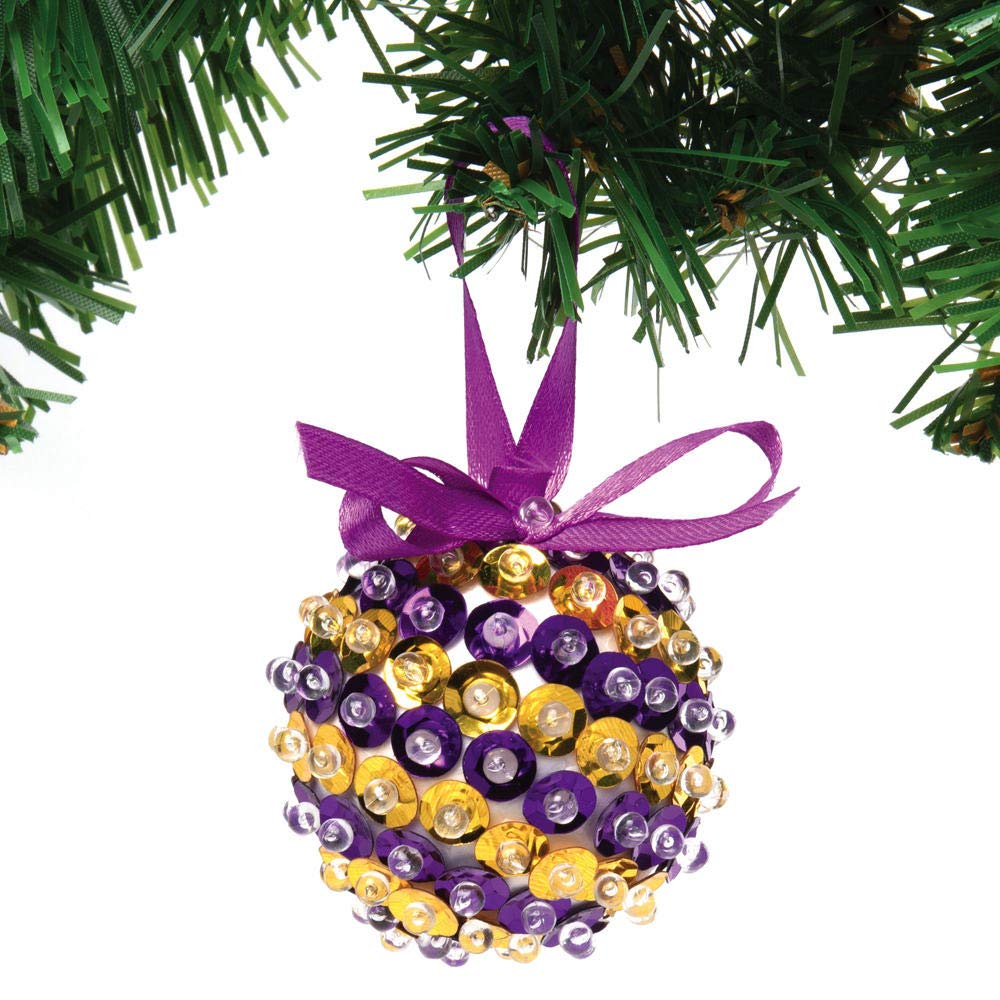Baker Ross Sequin Bauble Decoration Kits – Pack of 3, Make Your Own Christmas Craft 4