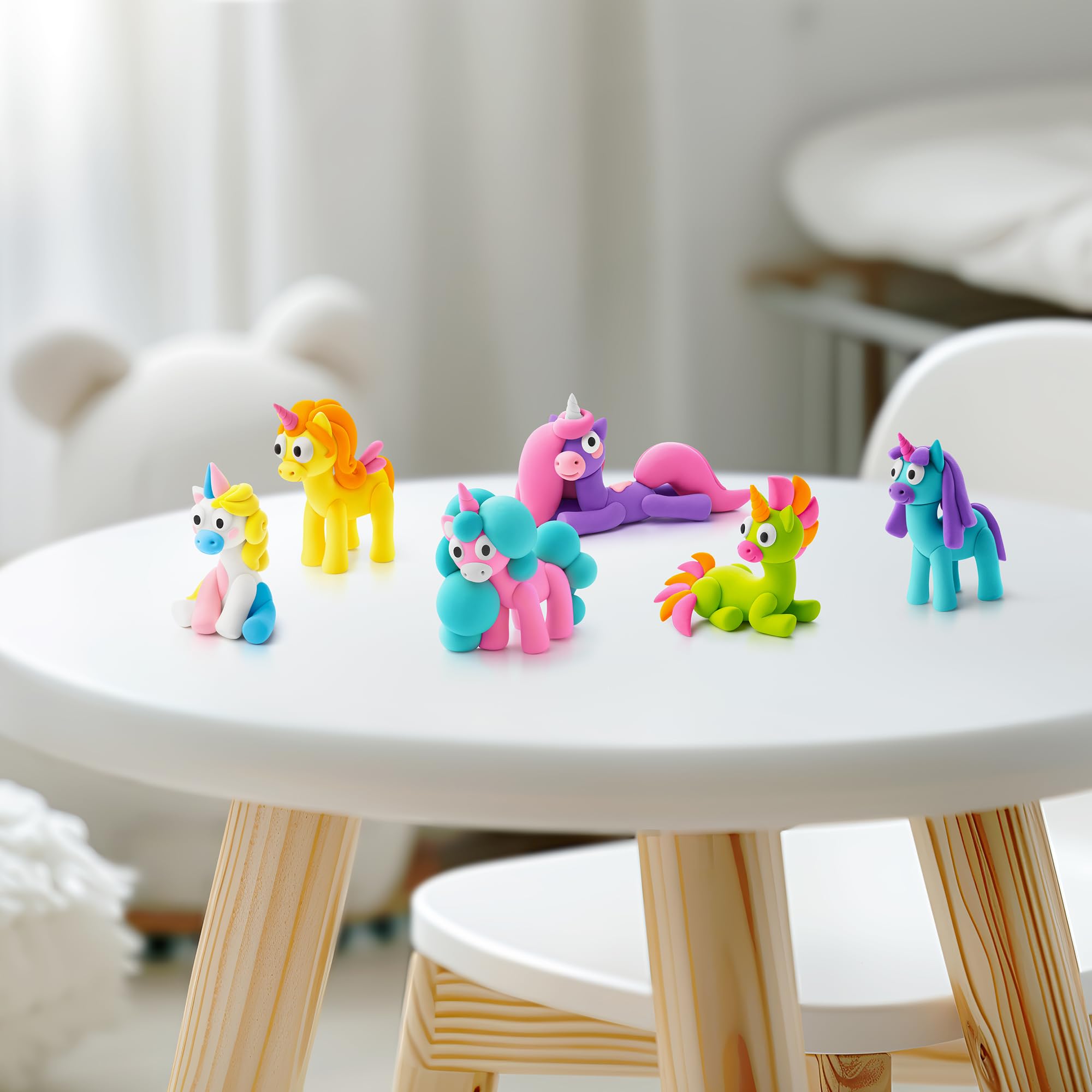 HEY CLAY Rainbow Unicorns Set - Air-Dry Clay Kit for Kids Ages 3+ 7