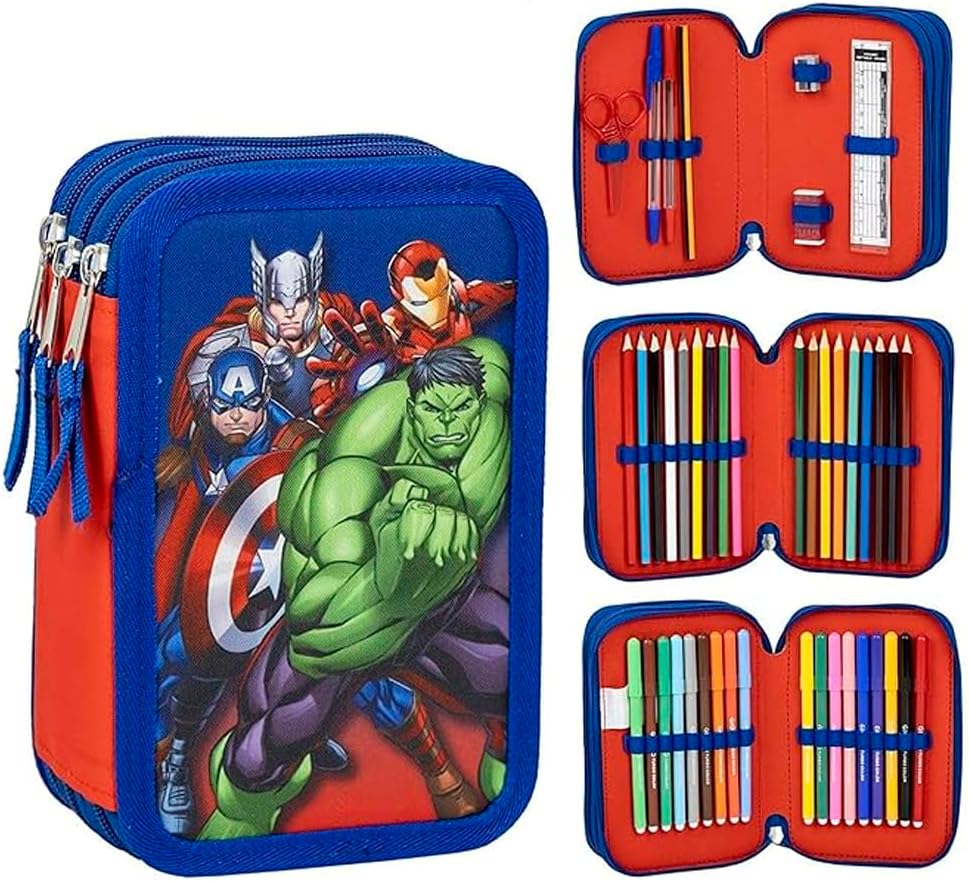 Cerda Avengers School Pencil Case with Accessories (2700001258)