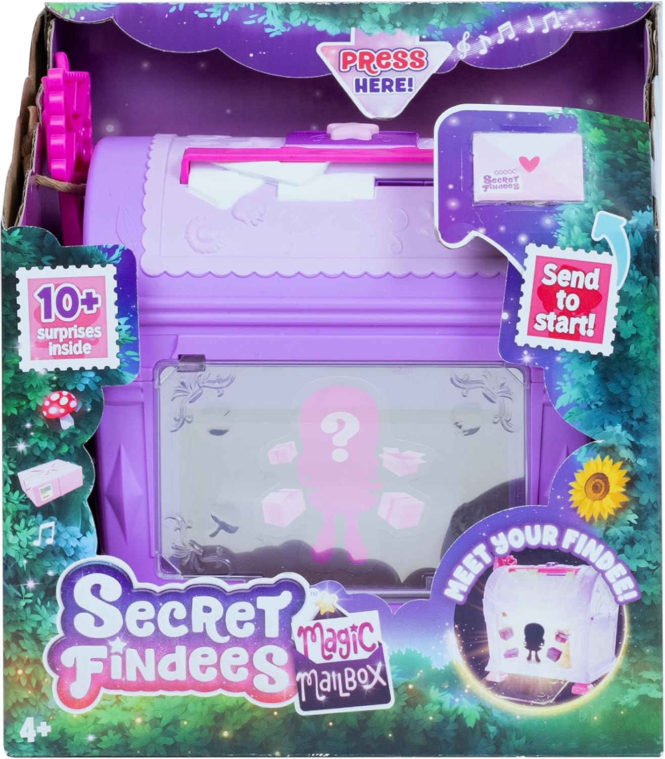 Secret Findees Magic Mailbox - 10+ Surprise Reveals & Mini Playset - Ages 4+