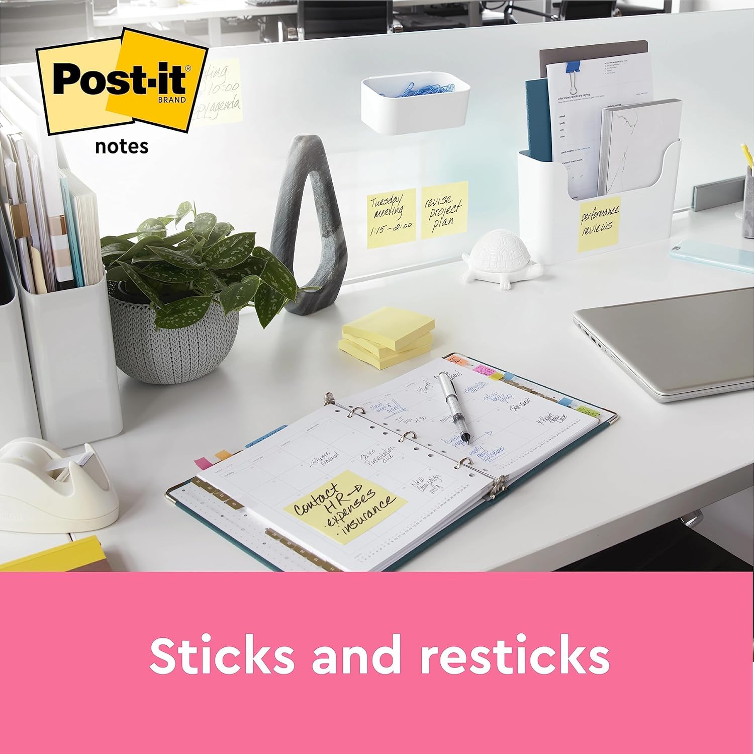 Post-it Notes - Canary Yellow Sticky Notes | 76 mm x 76 mm | 2 Pads of 100 Sheets 3