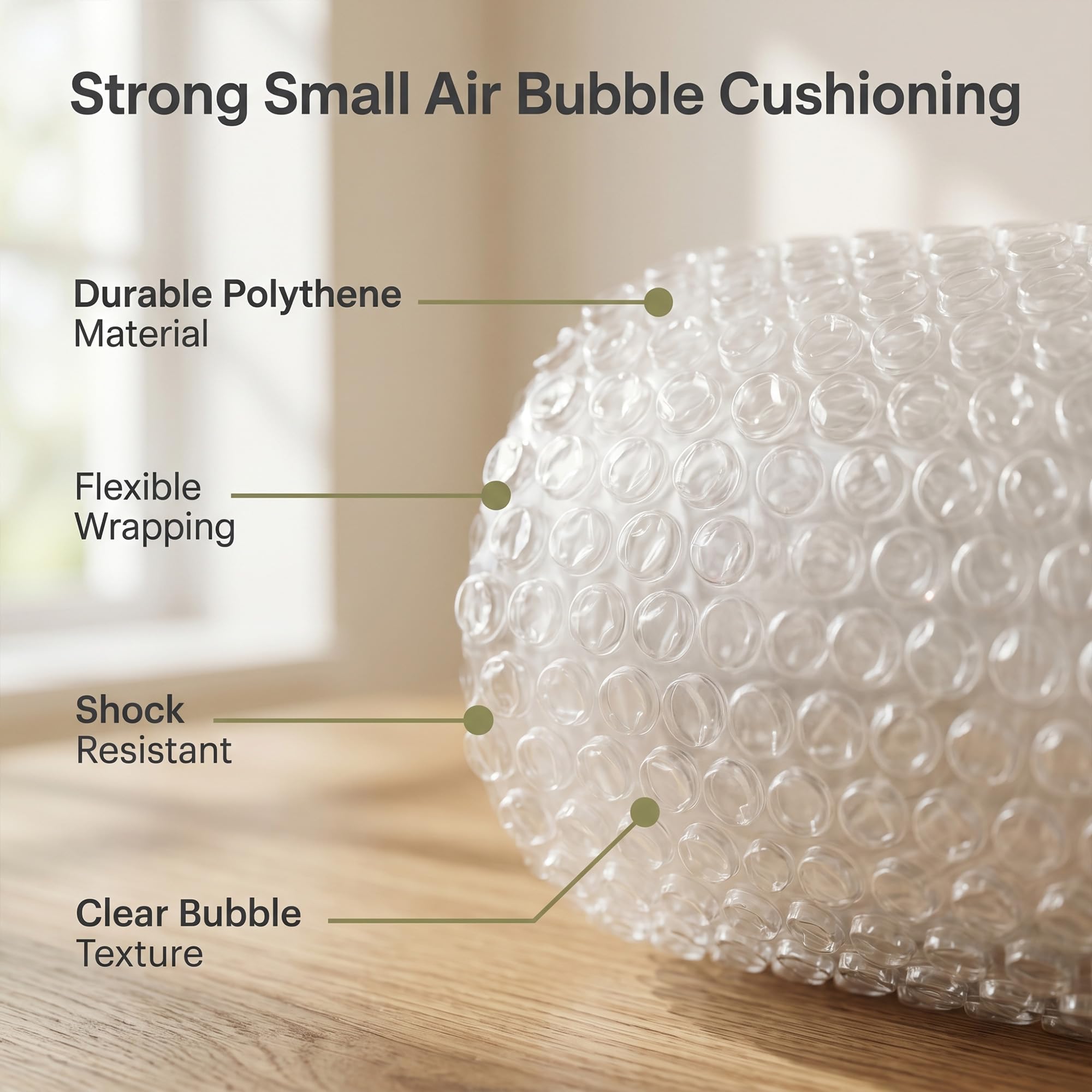 Inkspire Bubble Wrap Roll - 300mm x 50m Small Air Bubbles for Packing & Shipping 5