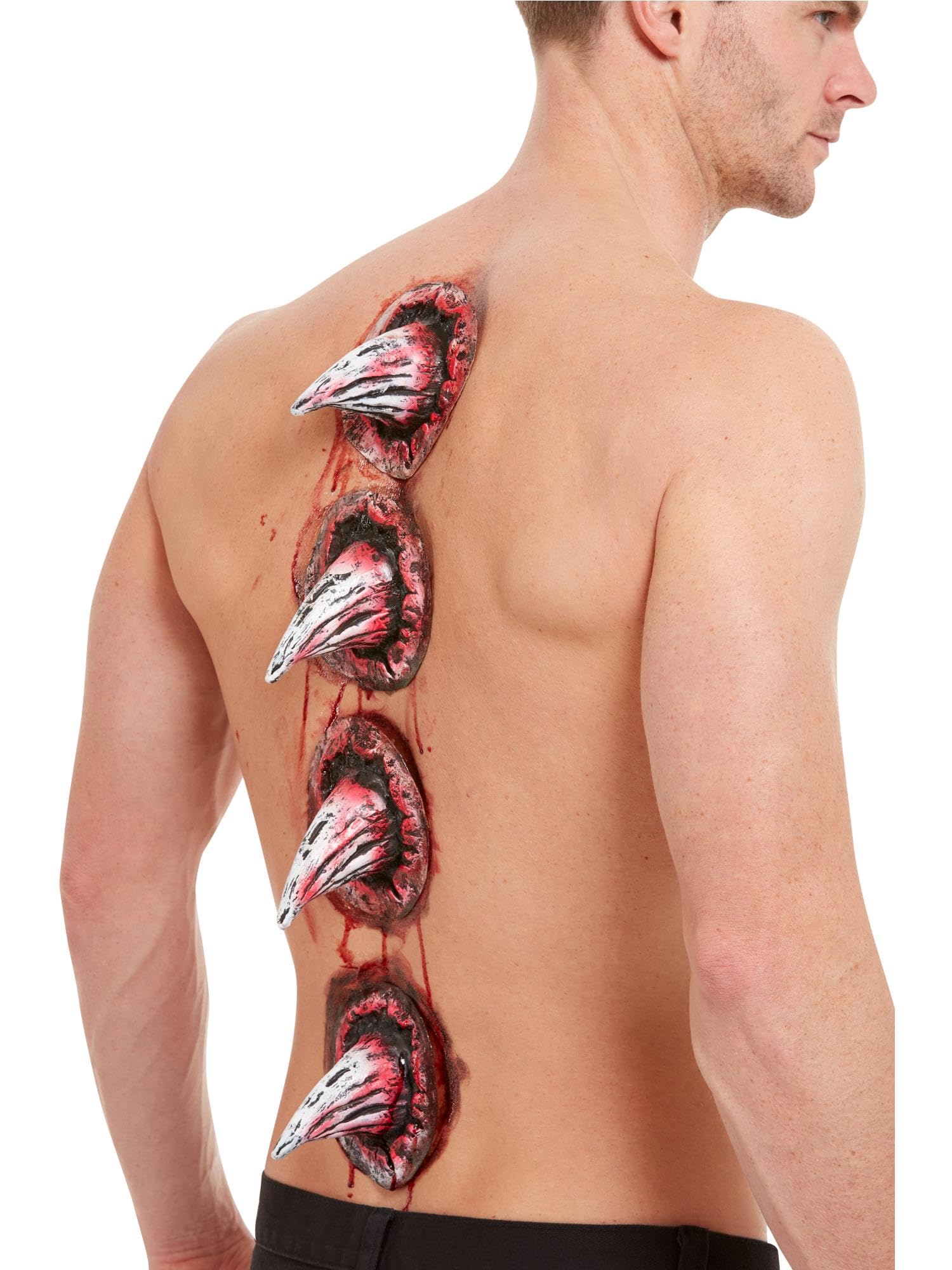 Smiffys Latex Spike Wounds - Red with Adhesive, 4pcs 1