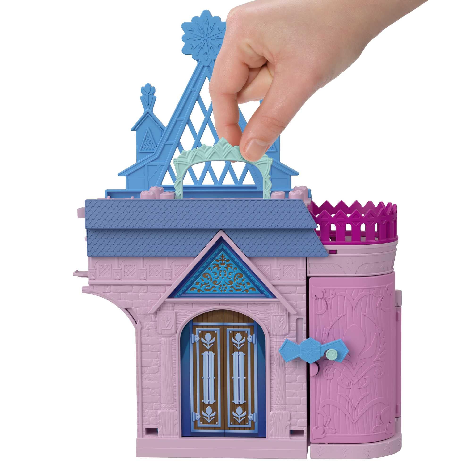 Mattel Disney Frozen Anna's Arendelle Castle Playset - Stackable, Travel-Friendly | Ages 3+ 4