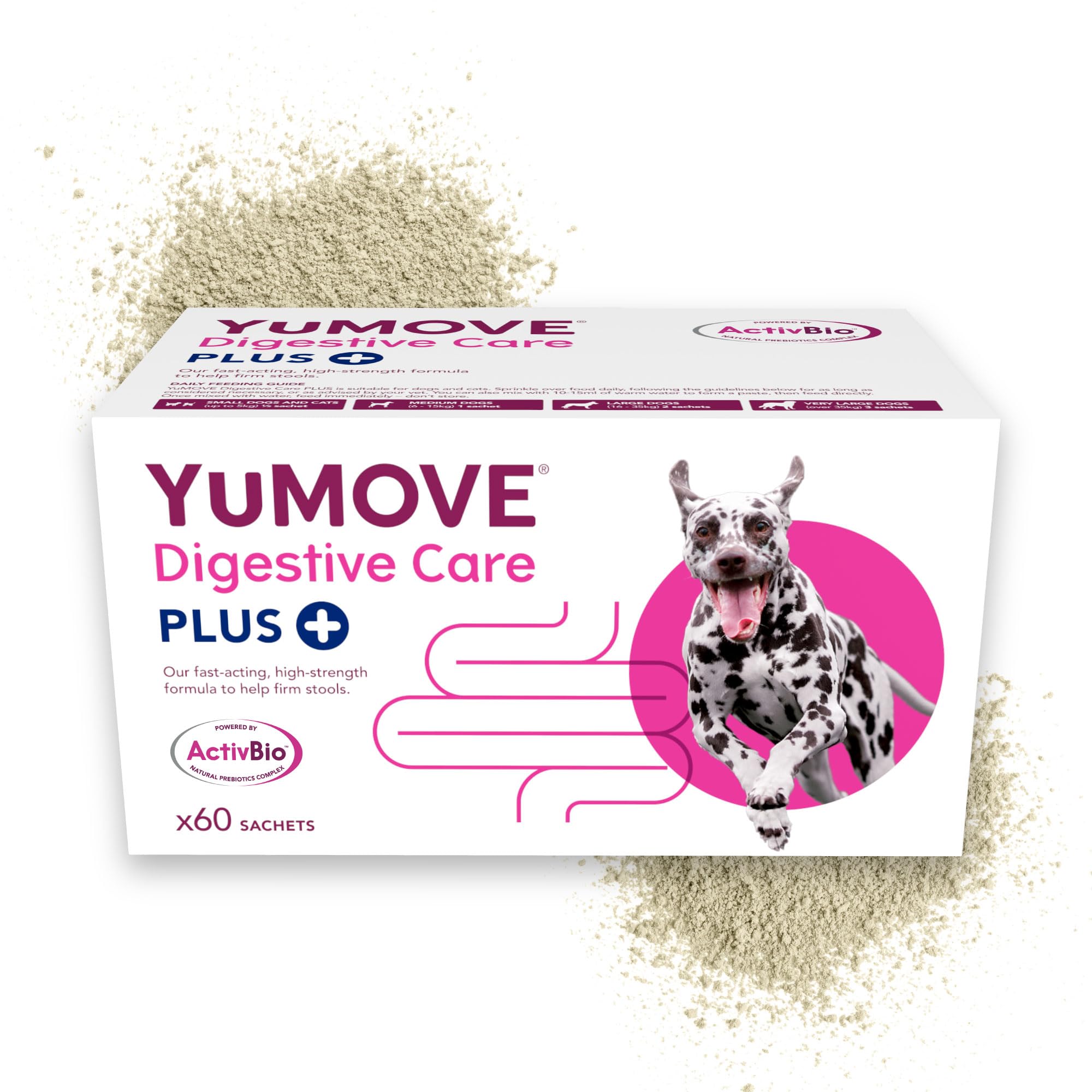 YuMOVE Digestive Care PLUS Pre and Probiotics Supplement for Dogs & Cats | 60 Sachets | Powder Form 1