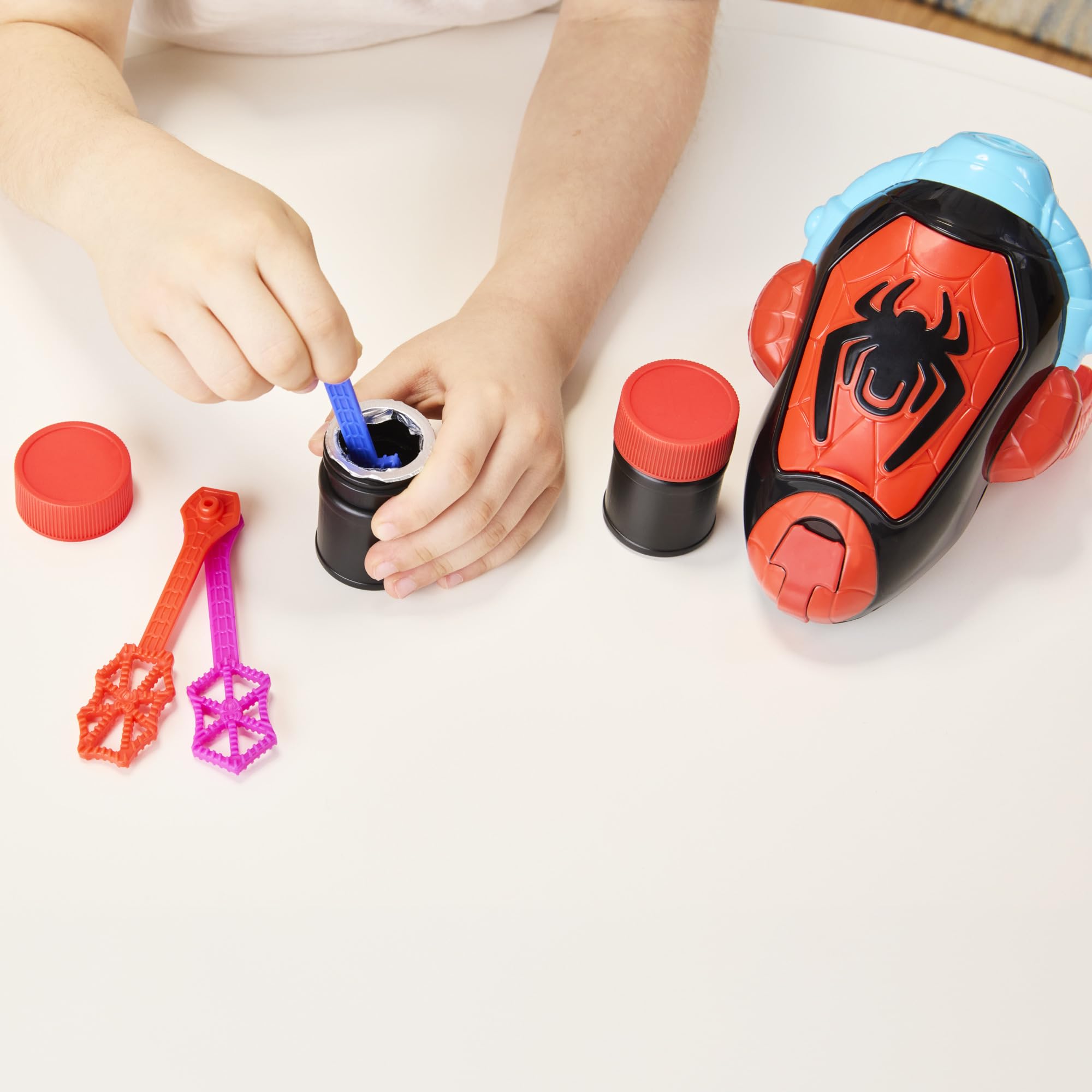 Miles 'Spin' Morales Bubble Slinger - Electronic Web-Blasting Bubble Toy for Kids 3+ 3