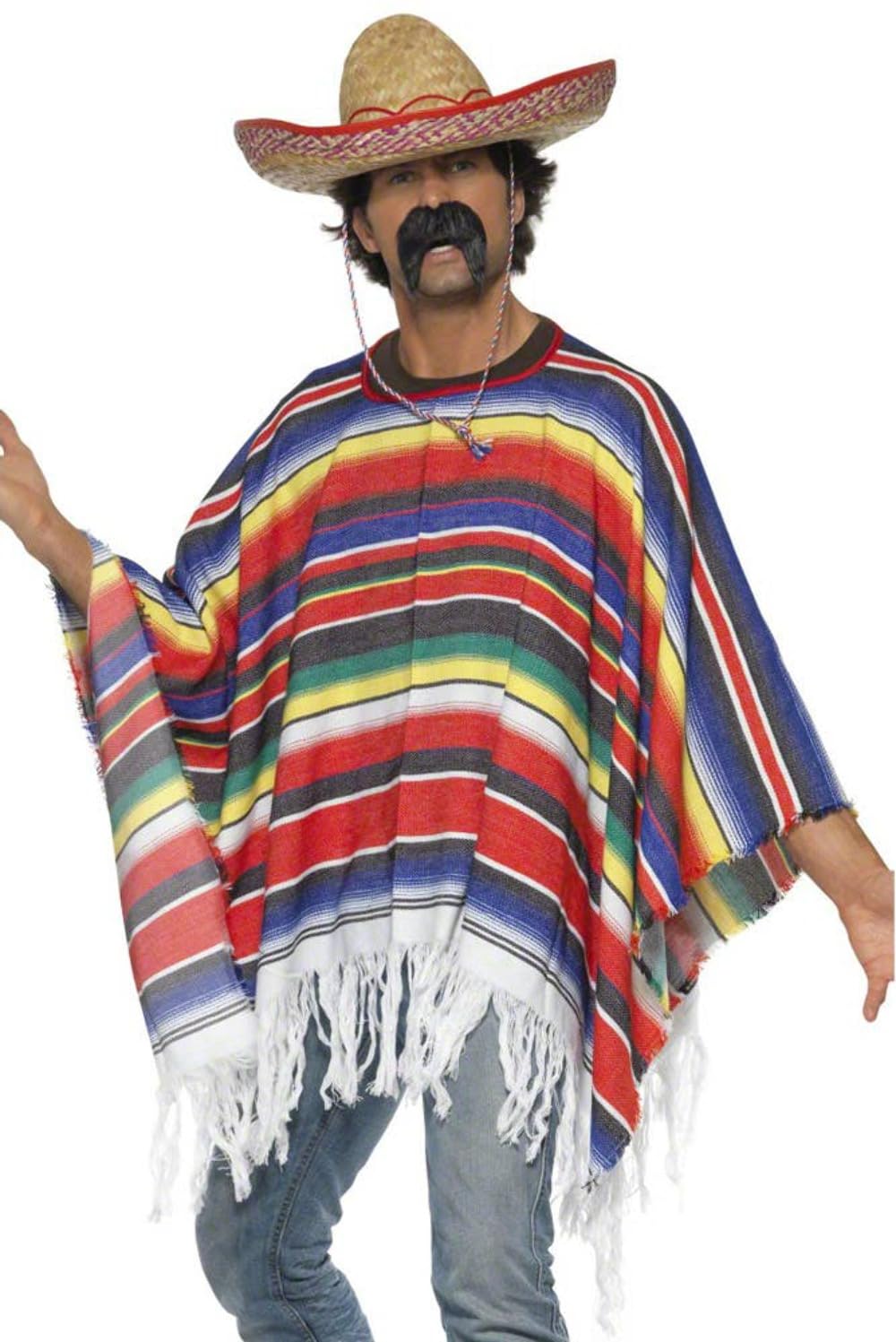 Smiffys Poncho - Multicolor, One Size 5