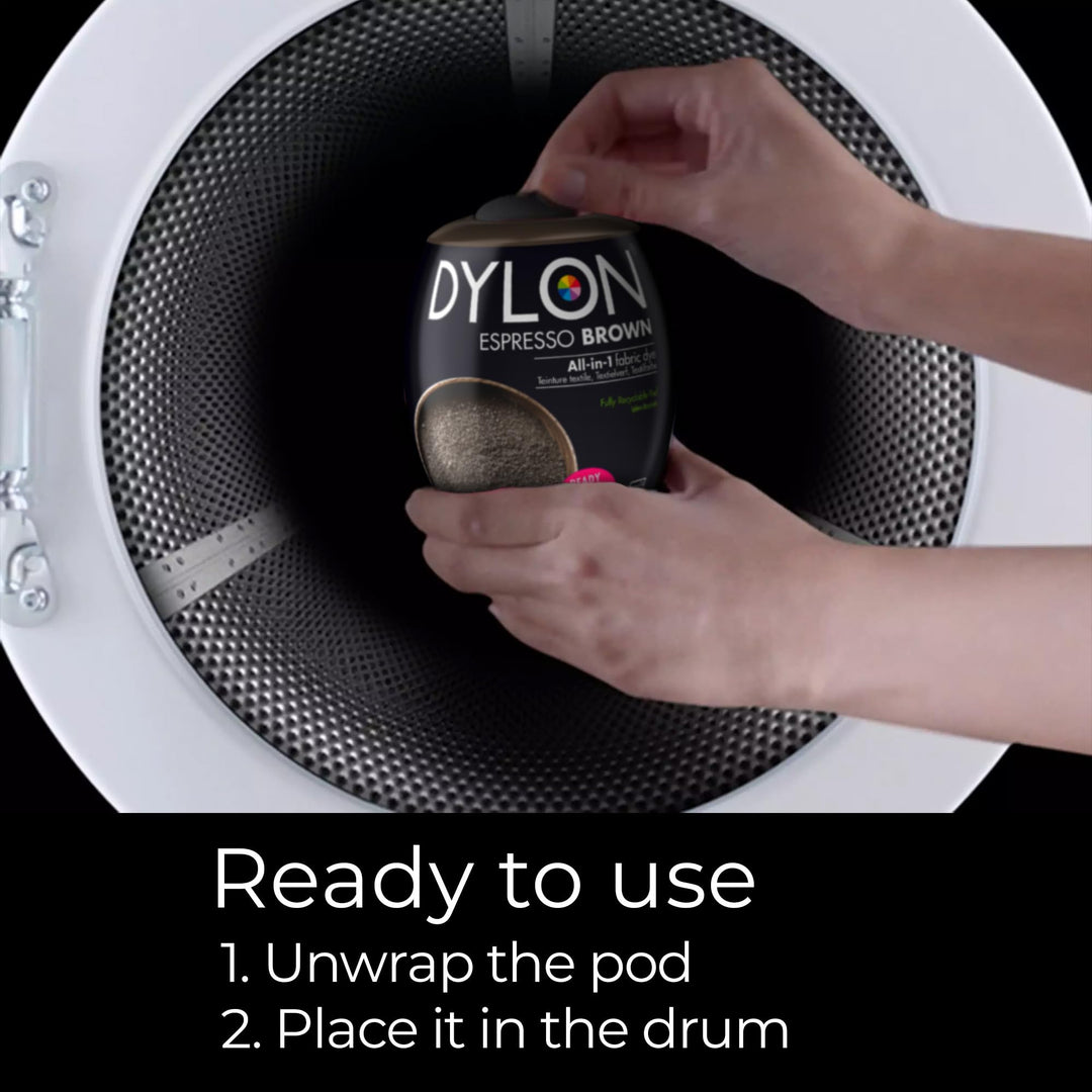 Dylon Washing Machine Fabric Dye Pod - Espresso Brown, 350g