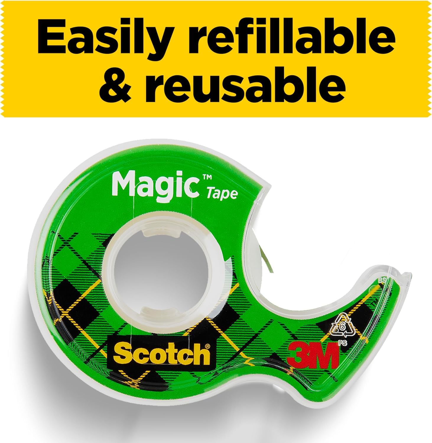 Scotch Magic Tape - Promo Pack with 2 Rolls on Dispenser + 1 FREE Roll | Invisible Matte Finish 3