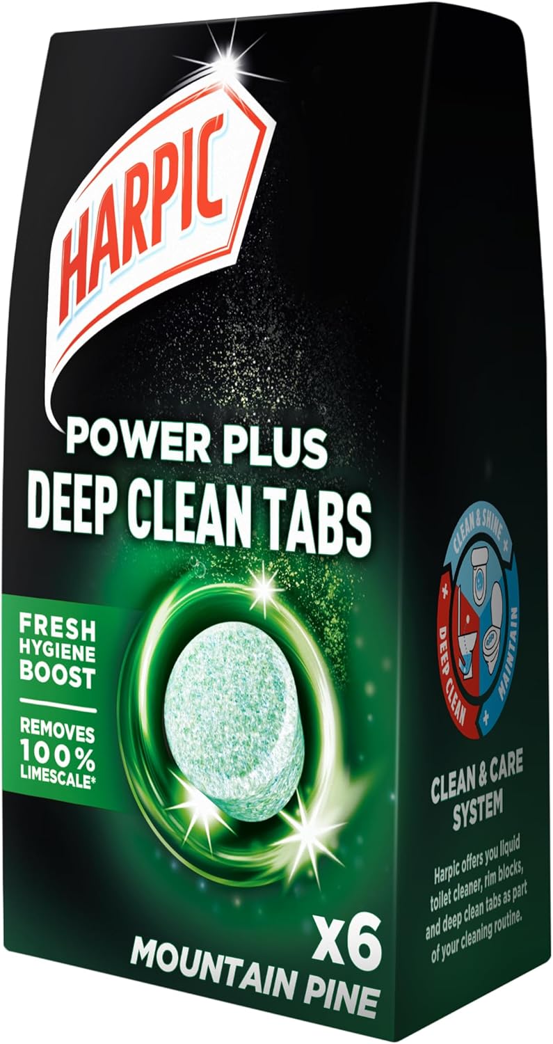 Harpic - Power Plus Deep Cleaning Toilet Tablets Mountain Pine 6 Pack