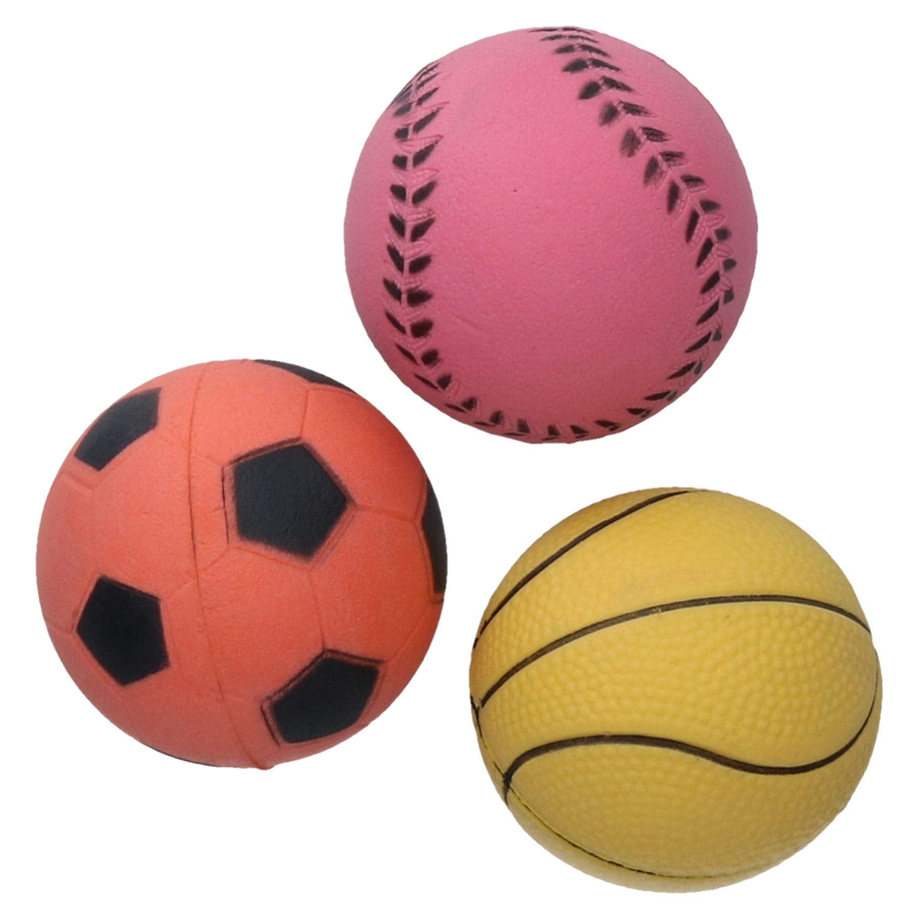 Rosewood 3PK Rubber Balls for Small Dogs - Bouncy & Portable for Exercise