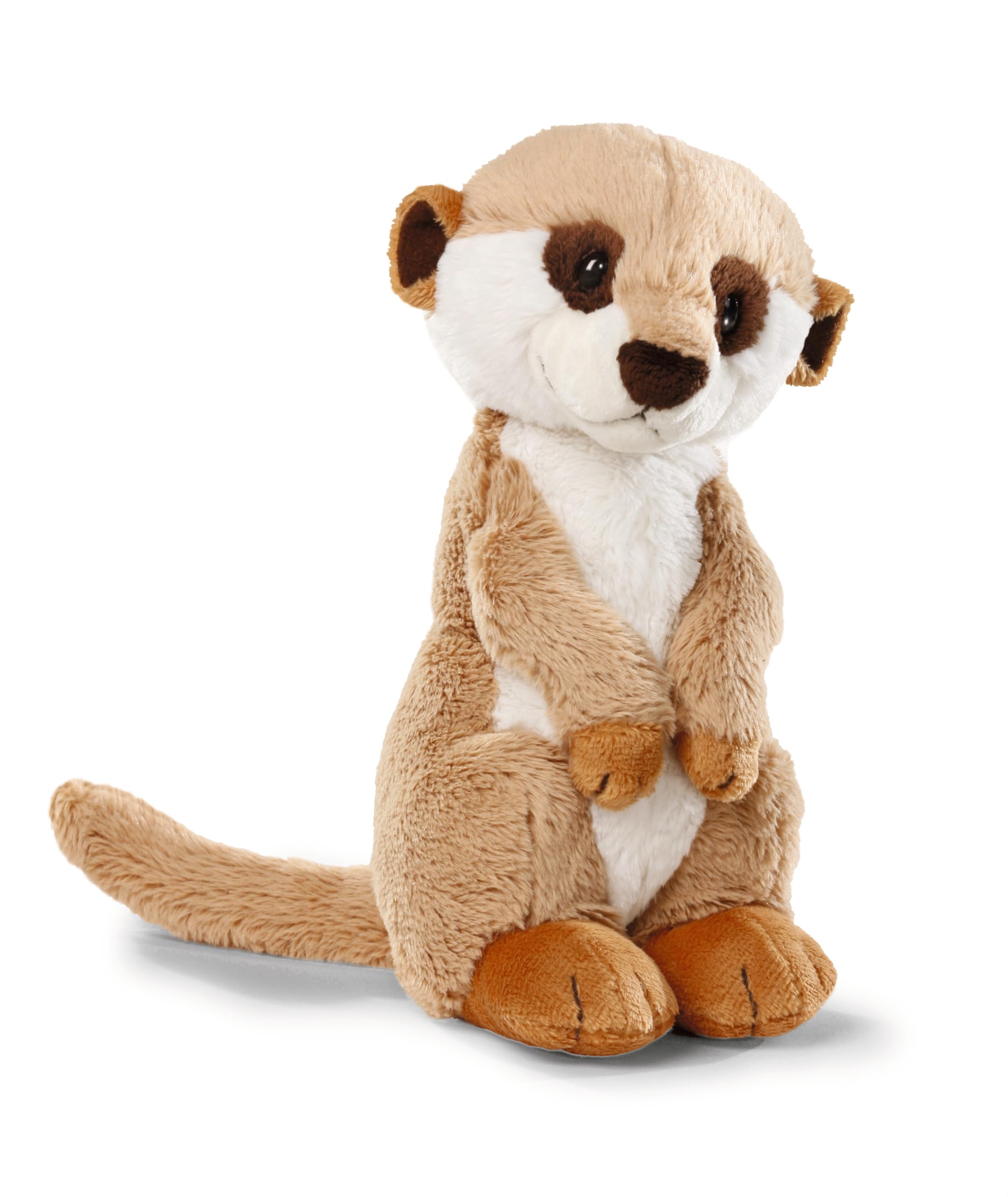 Nici Sitting Soft Toy Meerkat - 20cm Plush, Beige, Recycled Materials
