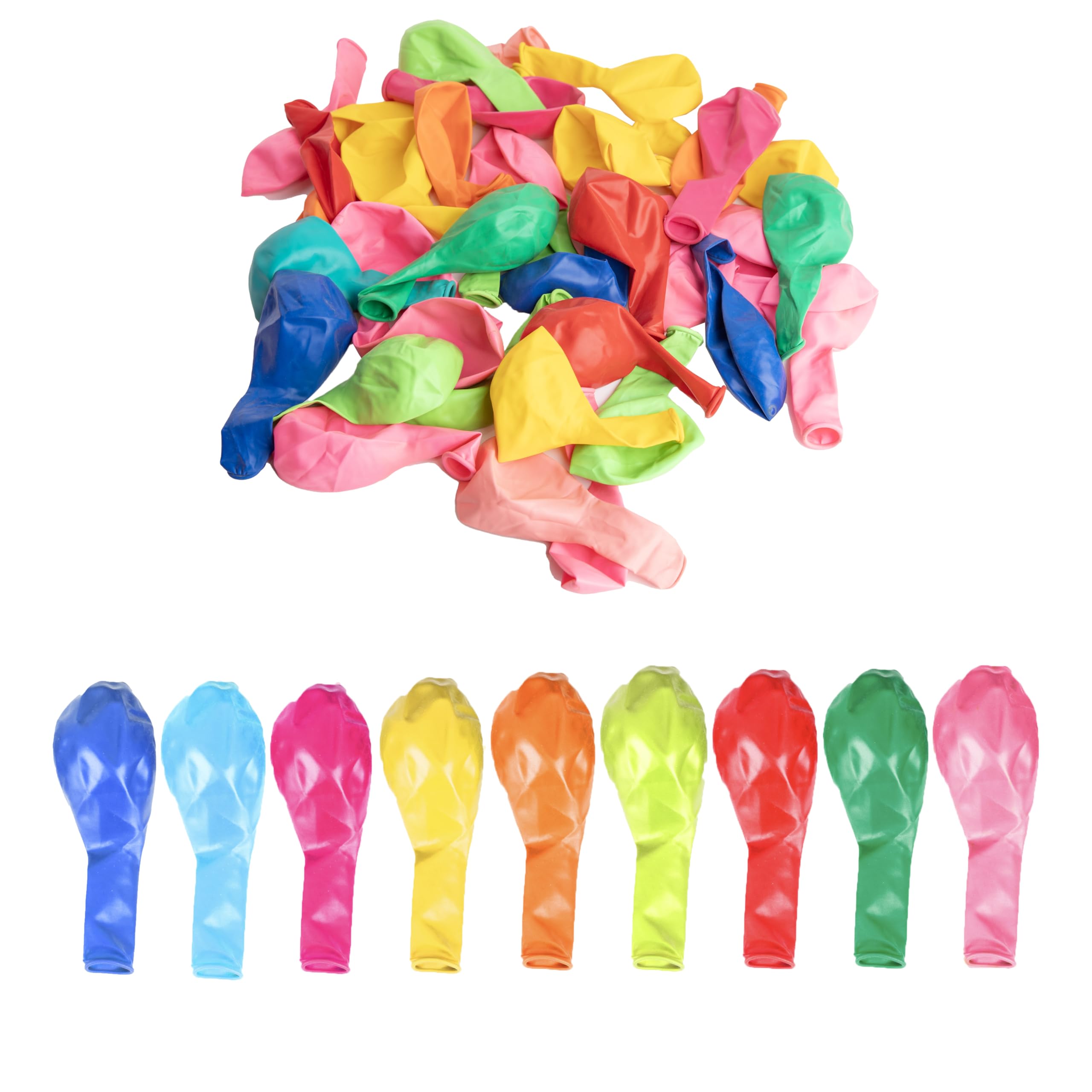 SHATCHI Rainbow Party Balloons - 100 Pack, 12 Inch Thick Latex, Biodegradable Helium Balloons 6