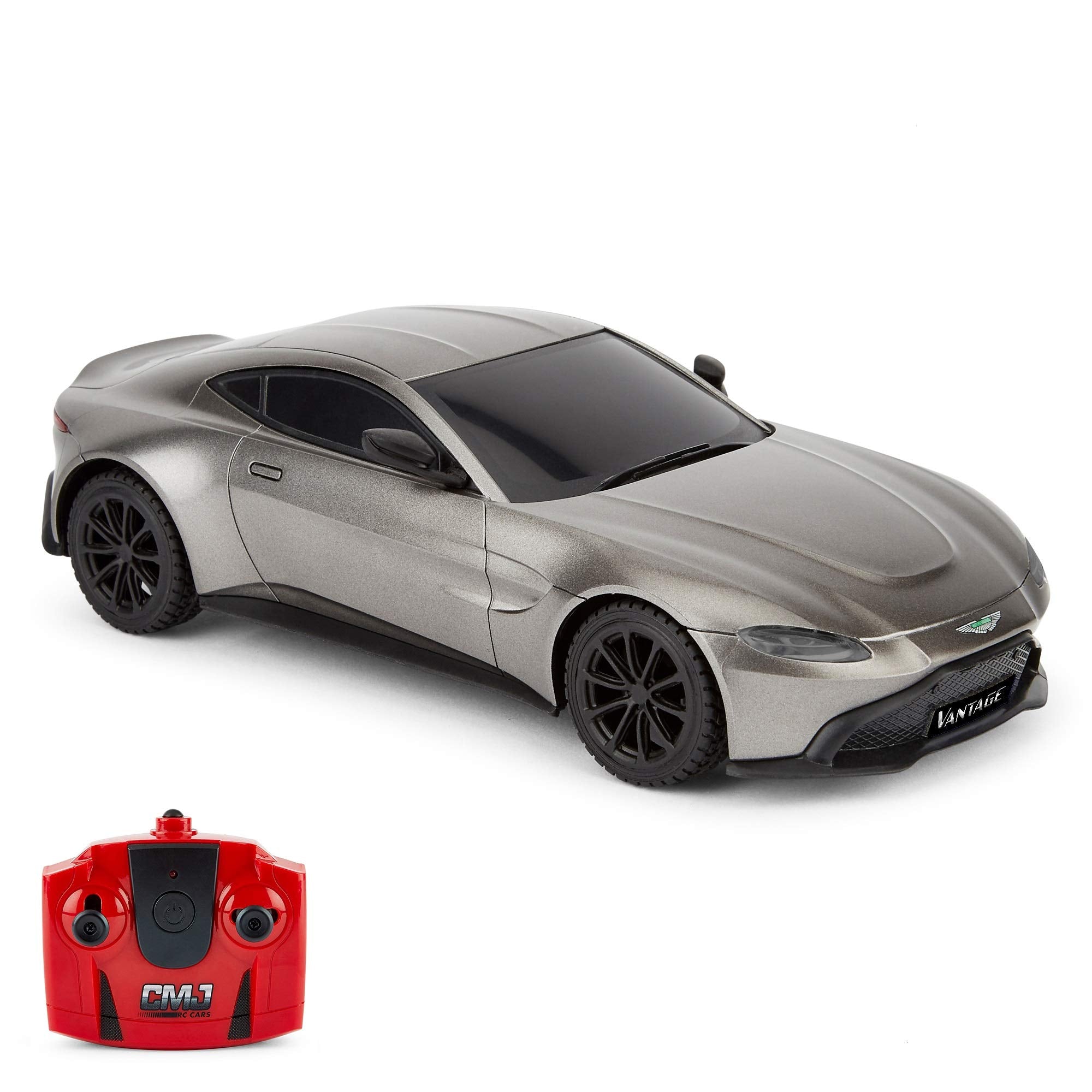 CMJ RC Cars Aston Martin Vantage Remote Control Car - 1:24 Scale Grey | 2.4Ghz Racing