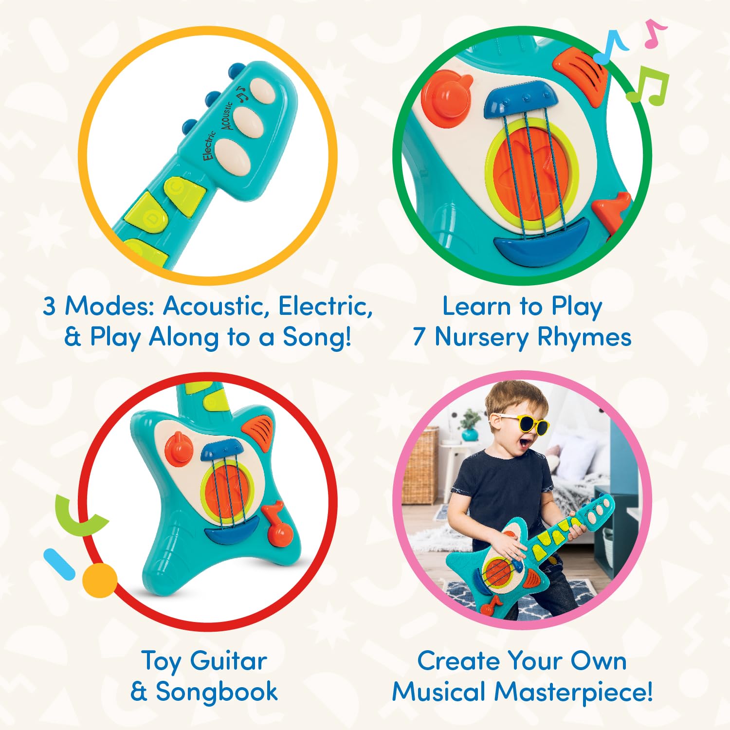 Battat Lil' Rocker's Toy Guitar - Musical Instrument for Toddlers 2 Years and Up 6