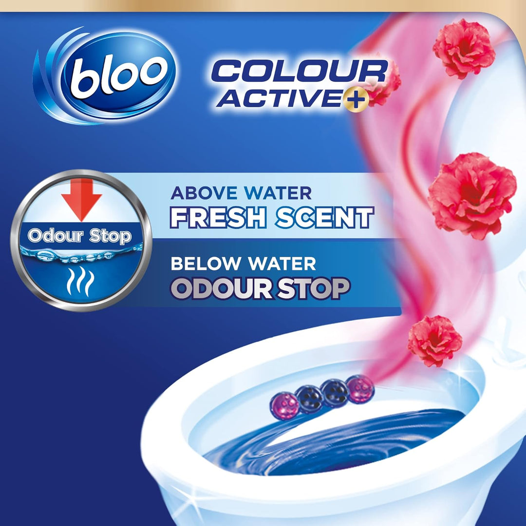 Bloo - Colour Active Fresh Flowers Toilet Rim Block 50g