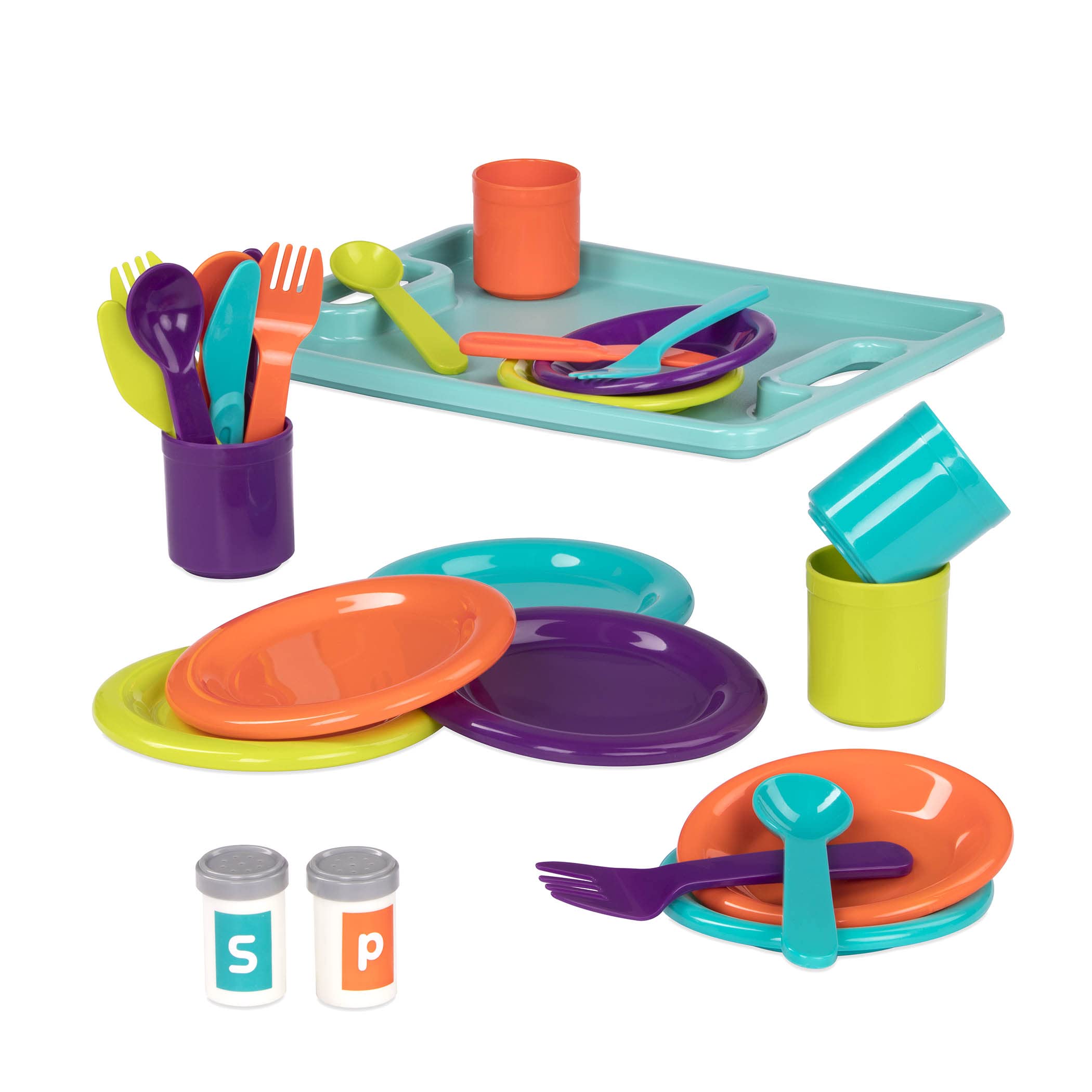 Battat 45-Piece Play Dinner Set – Tea Party & Supper Playset for Kids 3+